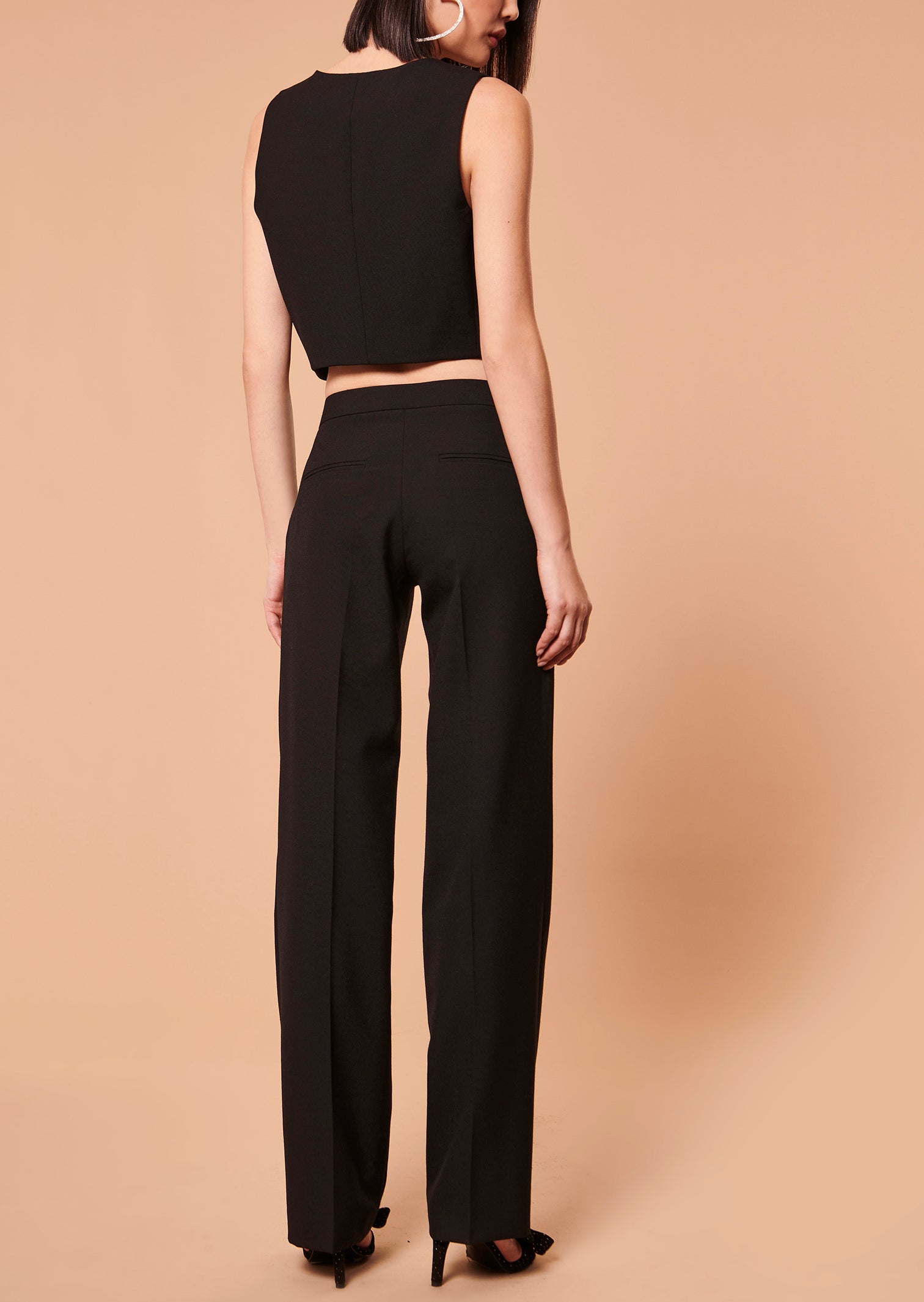 Pantalon Peter noir en laine froide Faume - seconde main