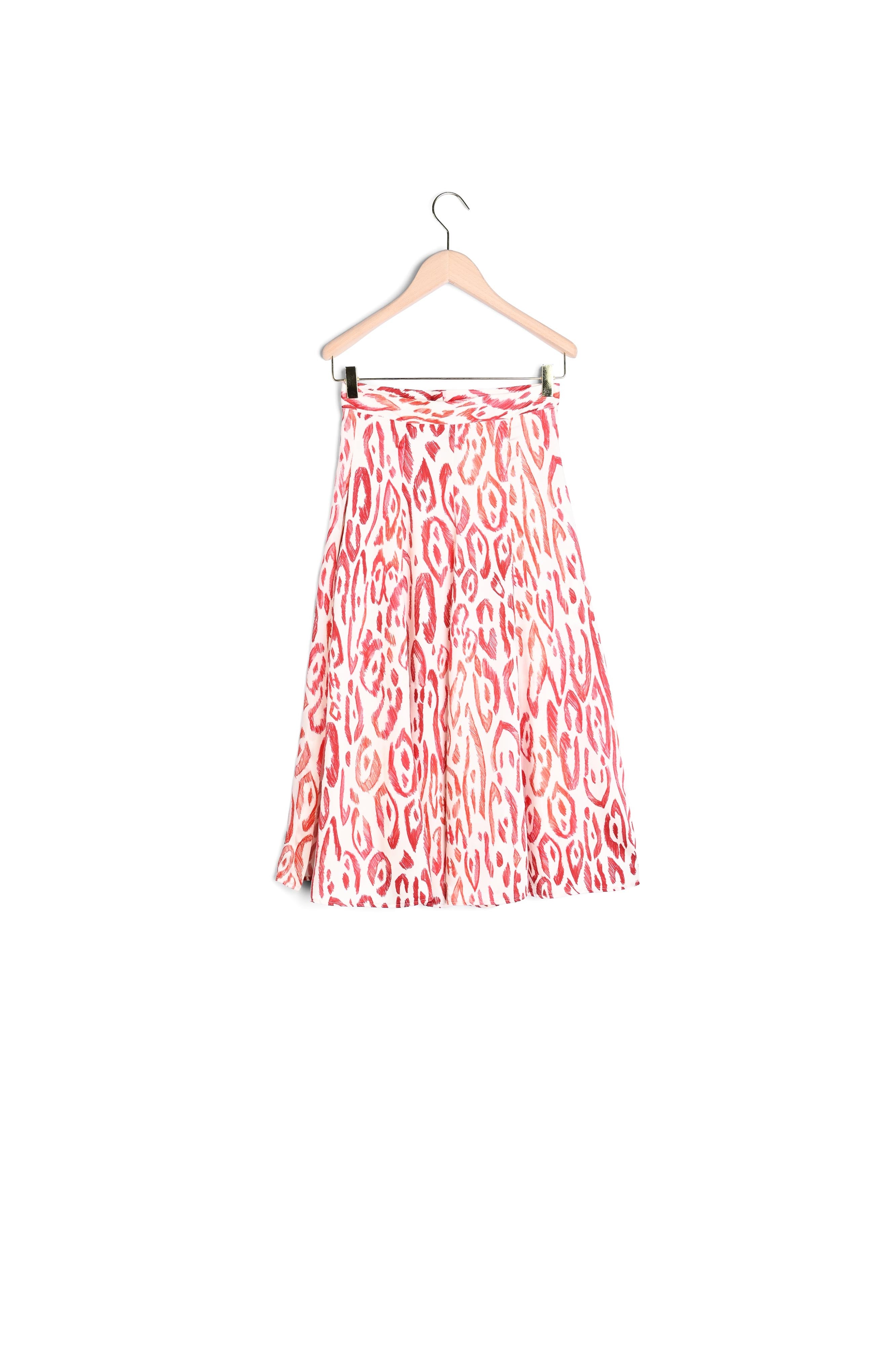 Jupe Jesta écrue imprimé graphique léopard Faume - seconde main