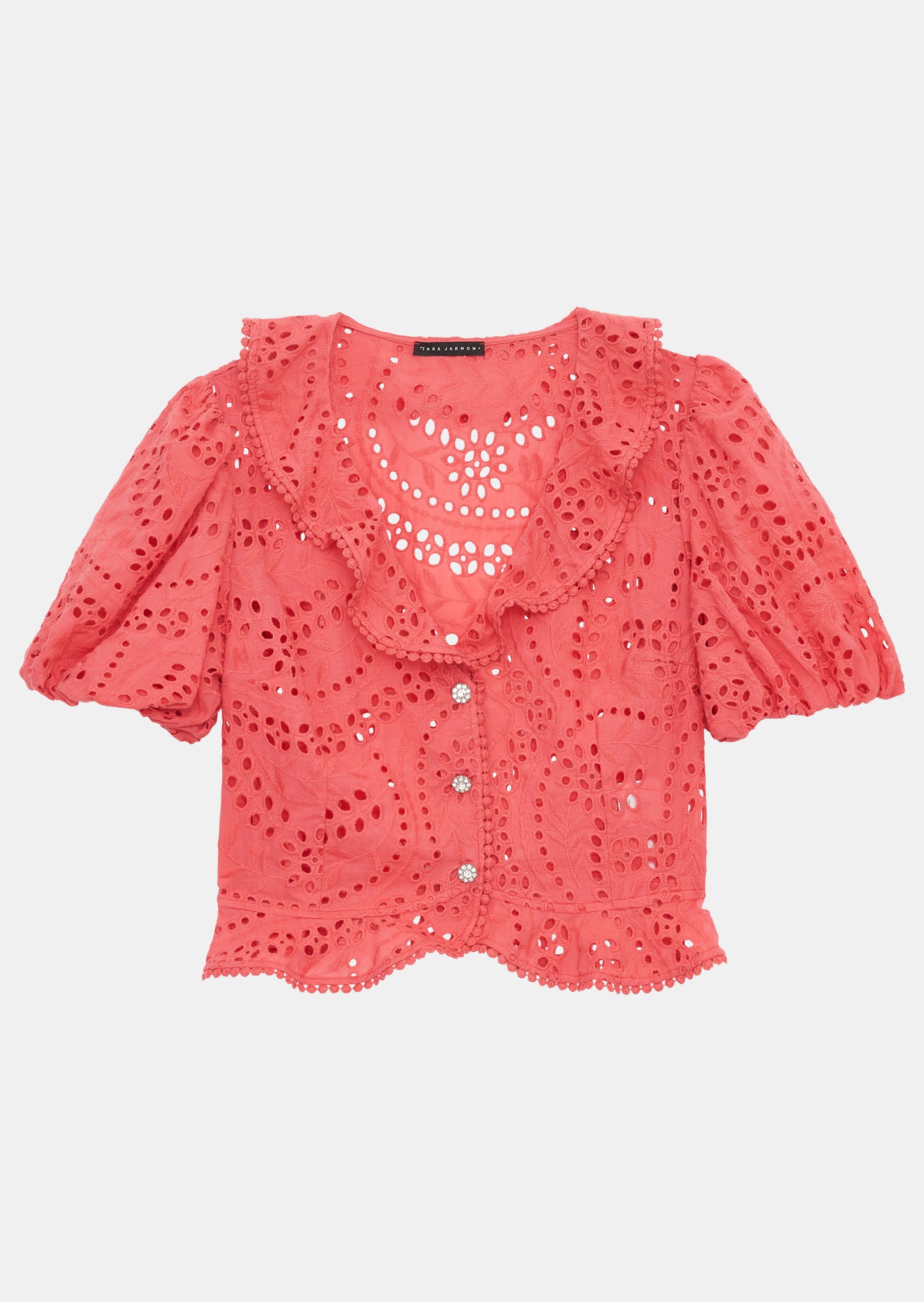 Chemise Carine rose en broderie Faume - seconde main