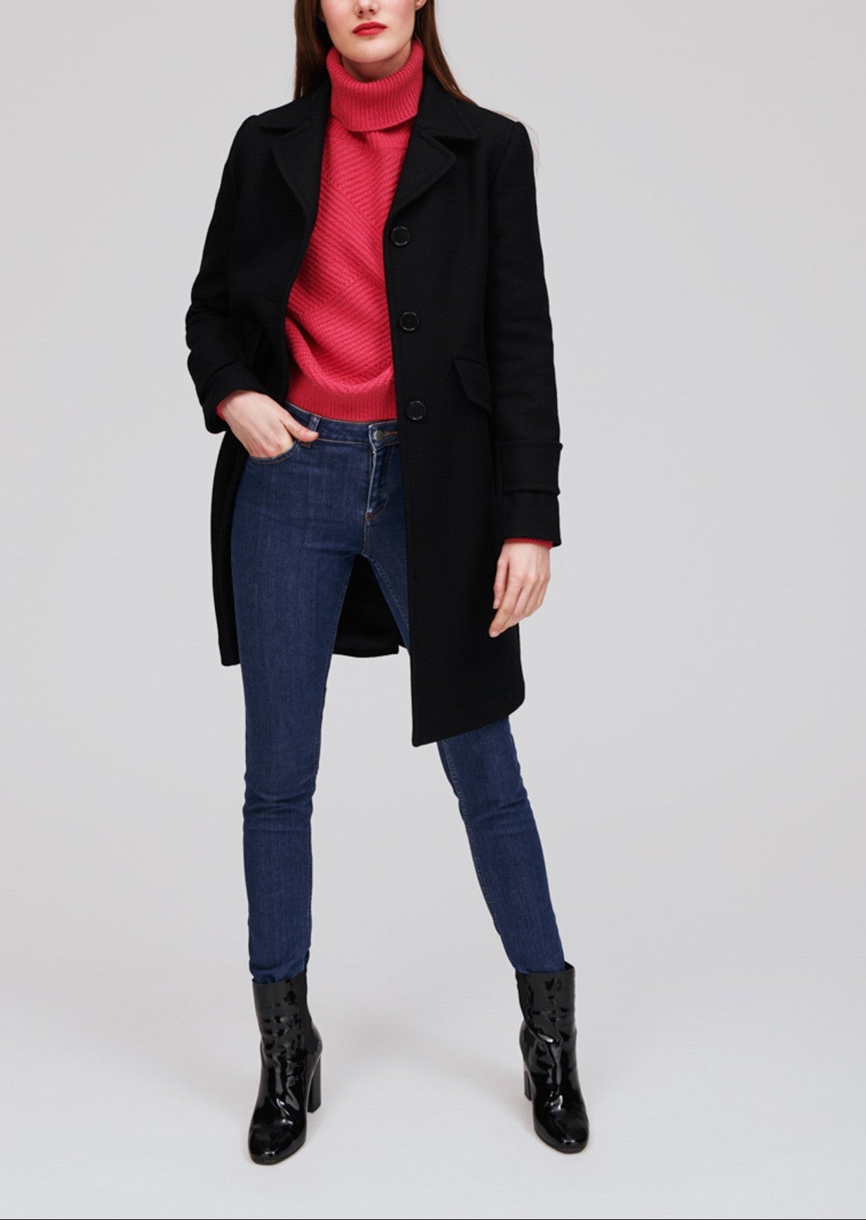 Manteau noir Faume - seconde main