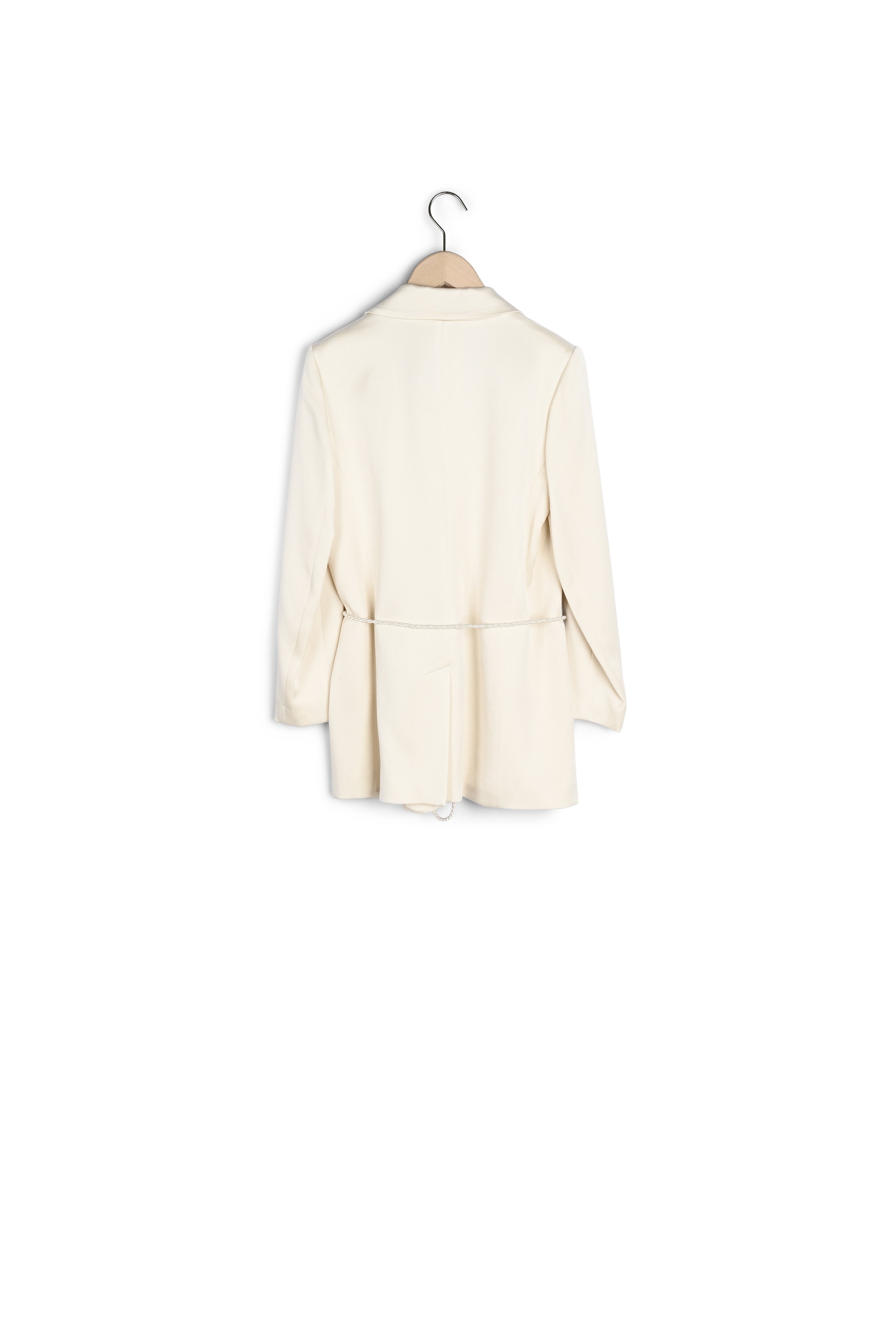 Veste de tailleur Vassilia écrue en crêpe martelé Faume - seconde main