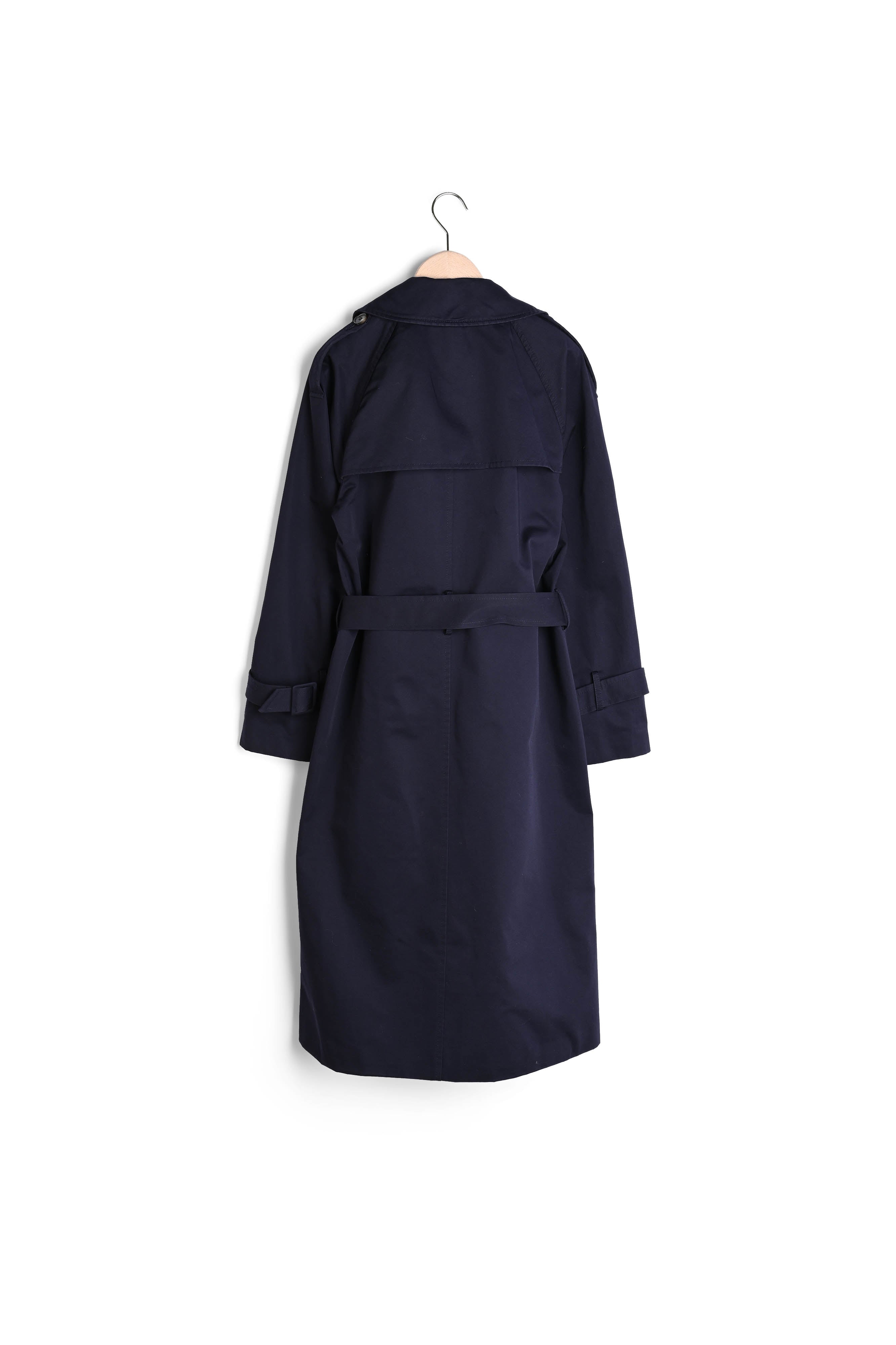 Trench-coat Indy bleu nuit en coton Faume - seconde main