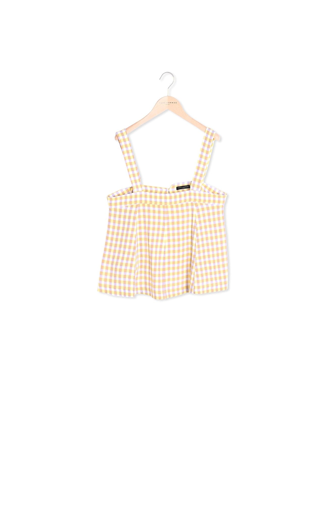 Top Tacci violet en vichy Faume - seconde main