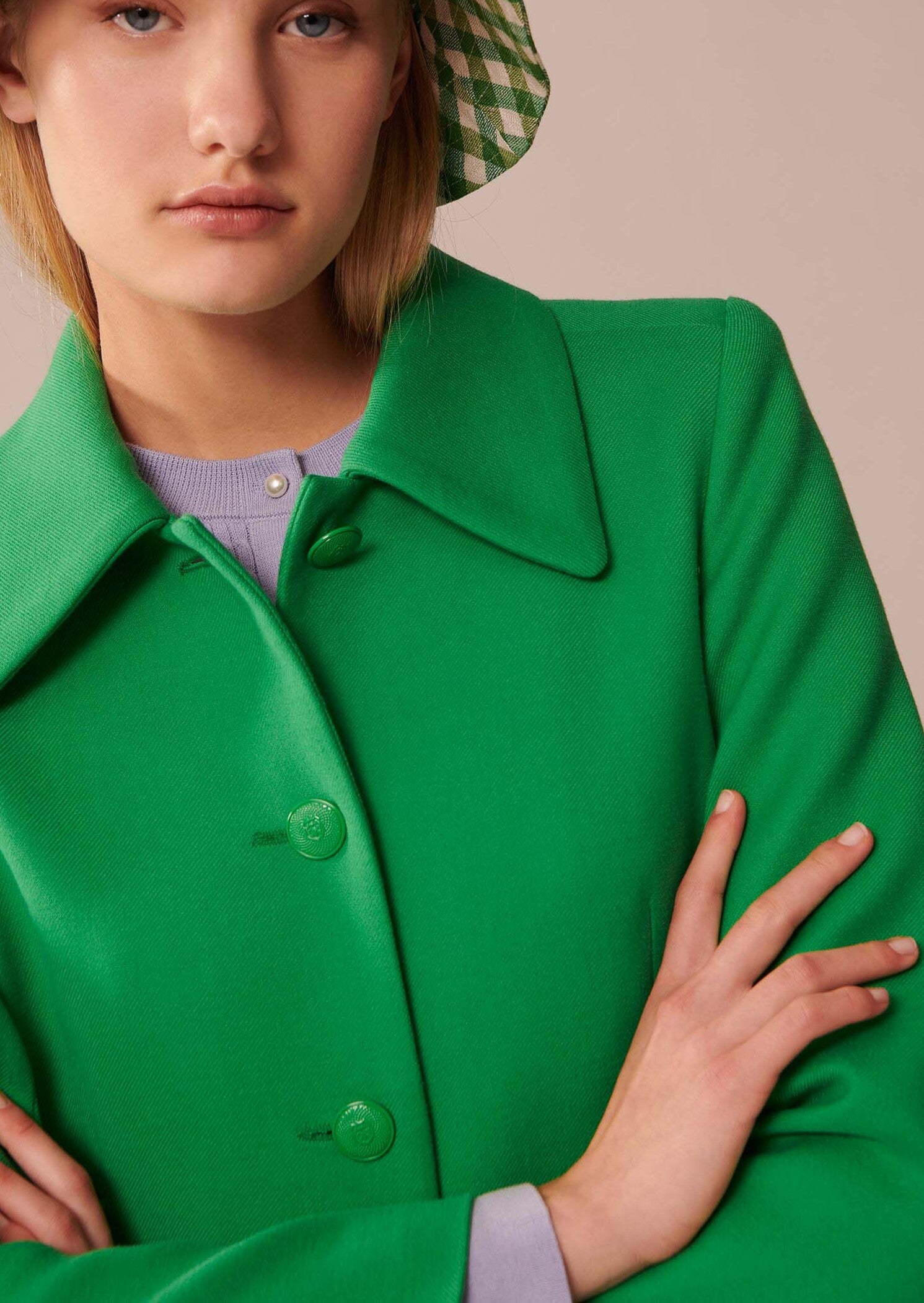Manteau Mallory vert émeraude en coton Faume - seconde main