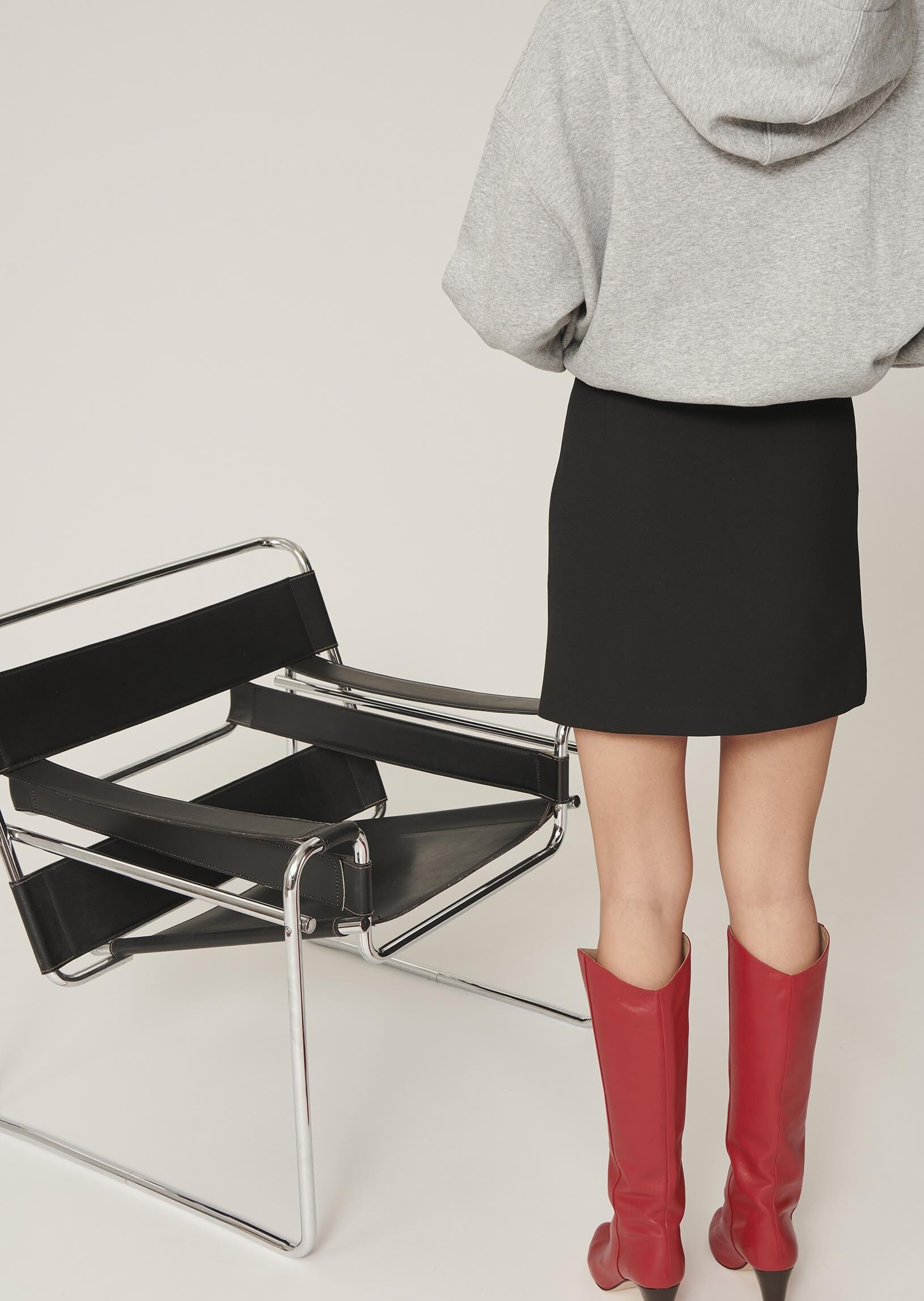 Jupe Jaana noire en toile double Faume - seconde main