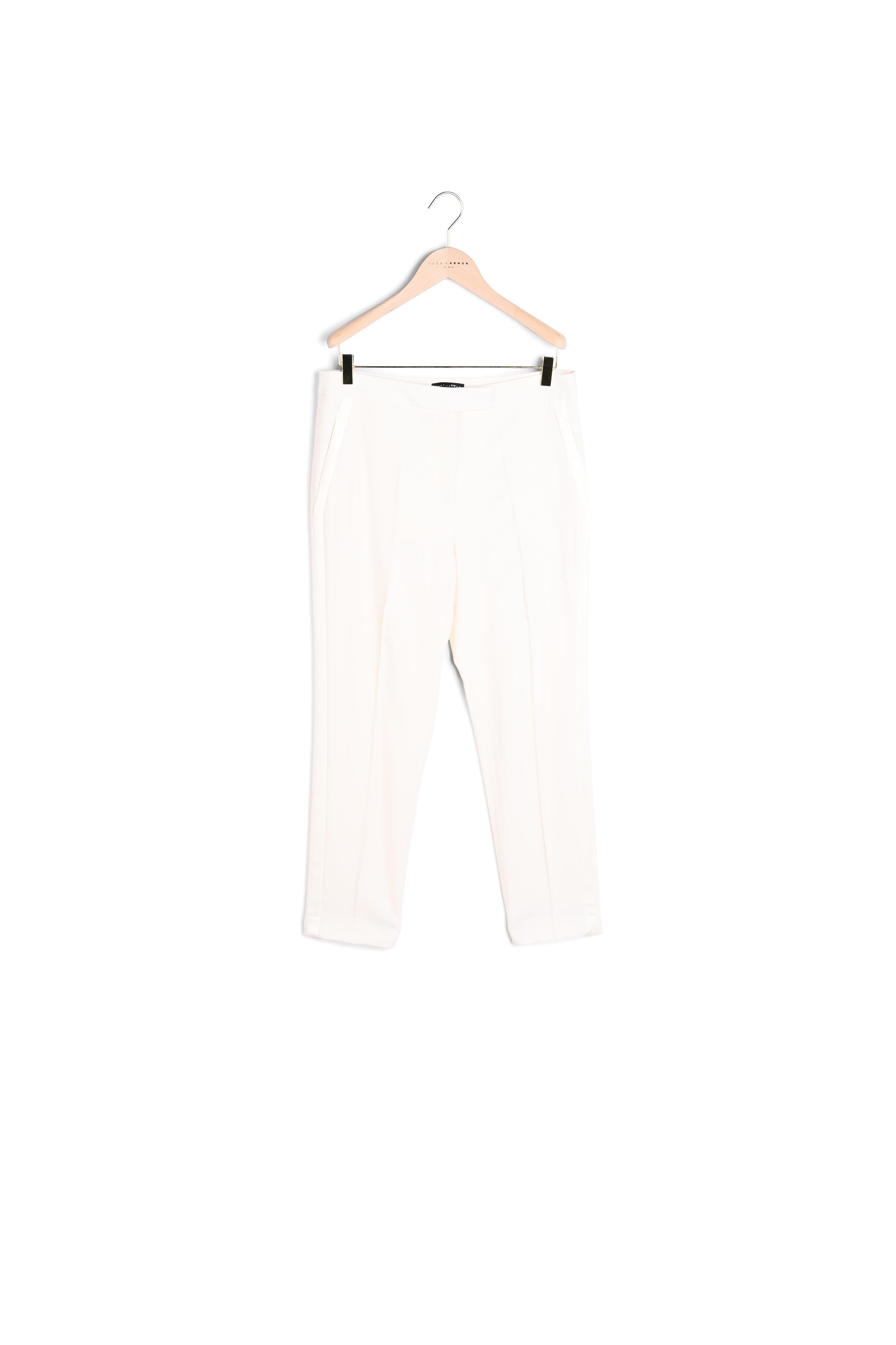 Pantalon de tailleur Paul écru en laine froide Faume - seconde main