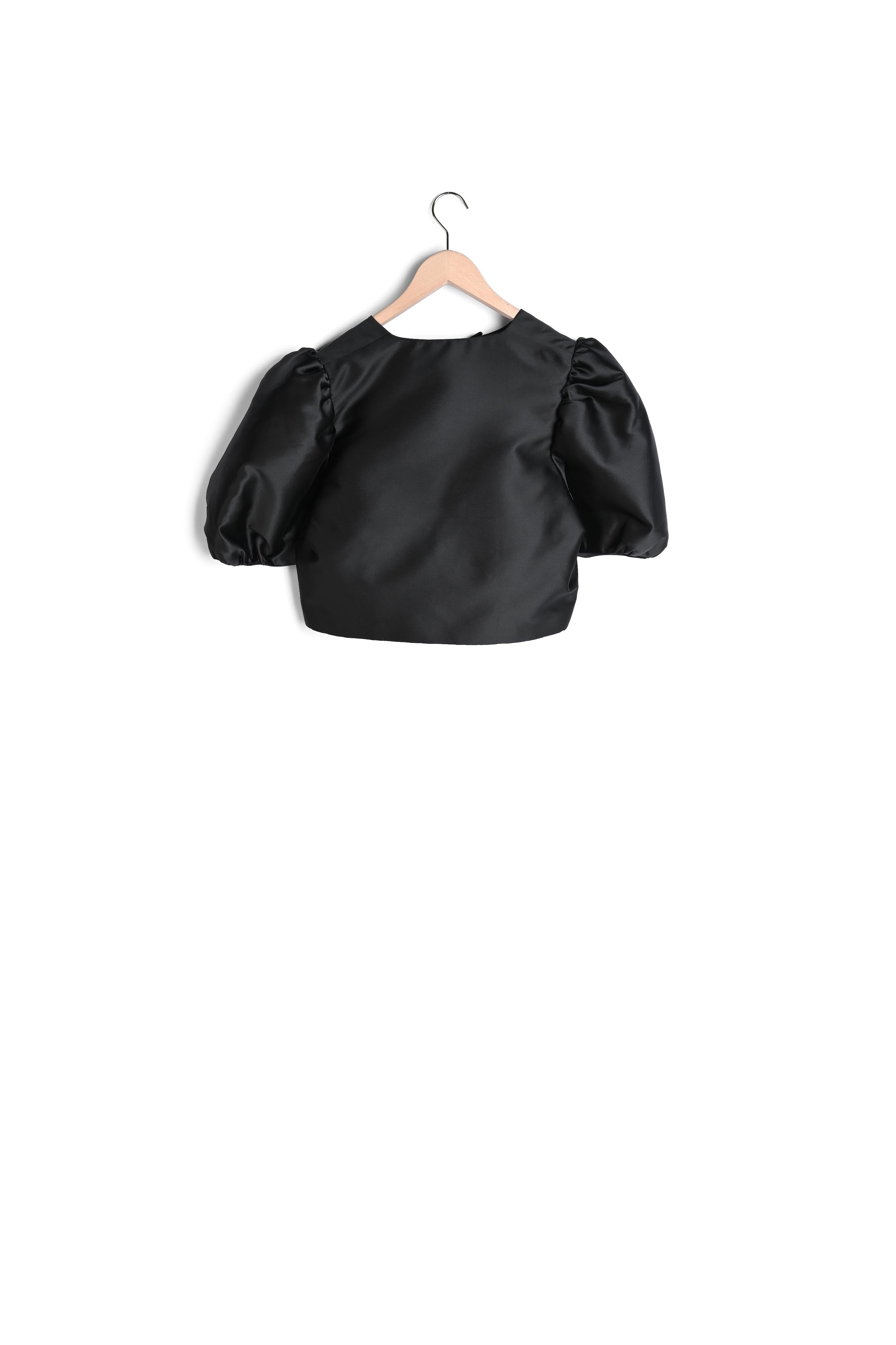 Veste Valentine noire en satin Faume - seconde main