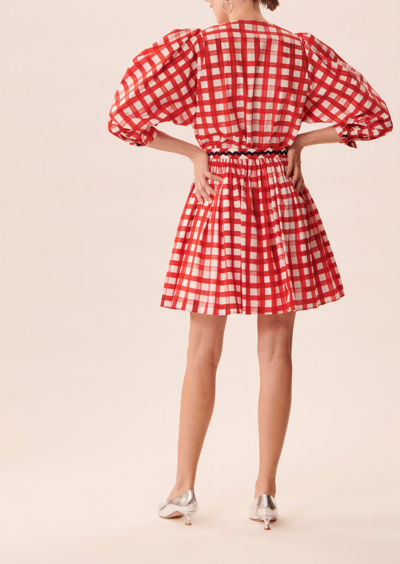 Jupe Joilita vichy rouge en popeline Faume - seconde main