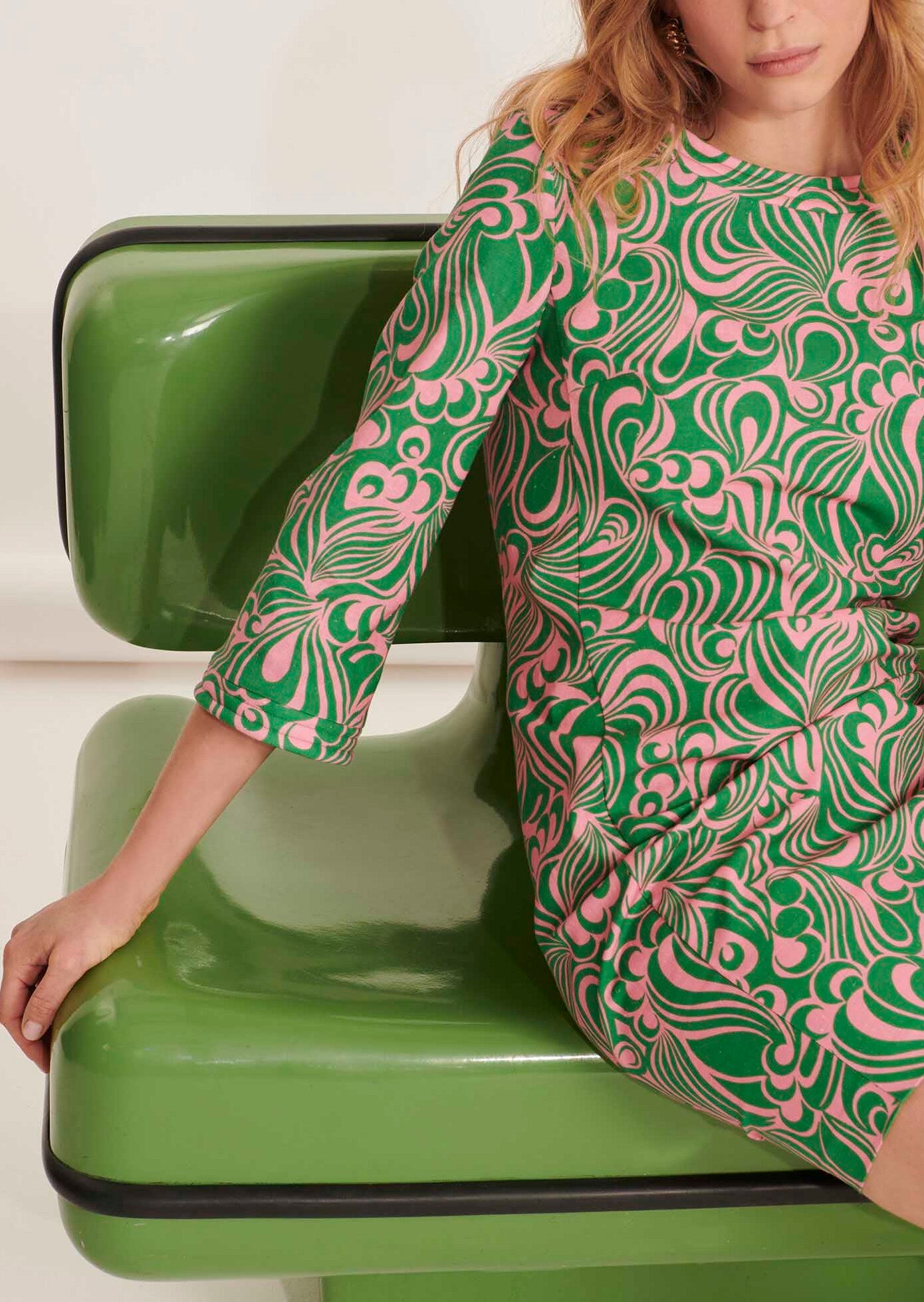 Robe Rivana rose imprimé psyche Faume - seconde main