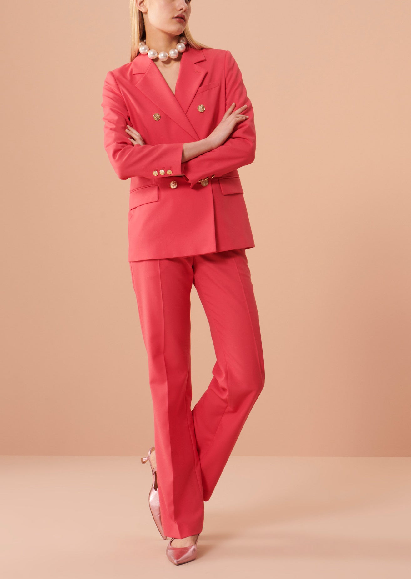 Veste Virgie rose en laine froide Faume - seconde main