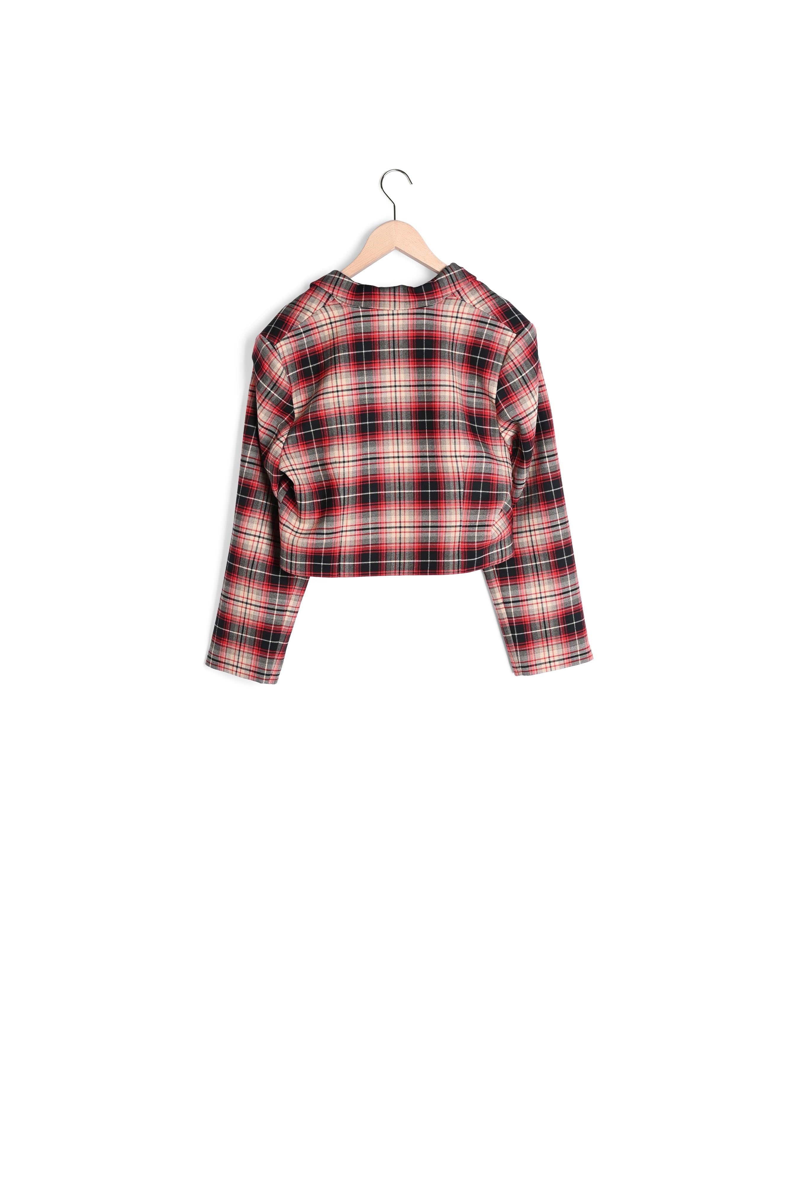 Veste Vivick rouge en tartan Faume - seconde main