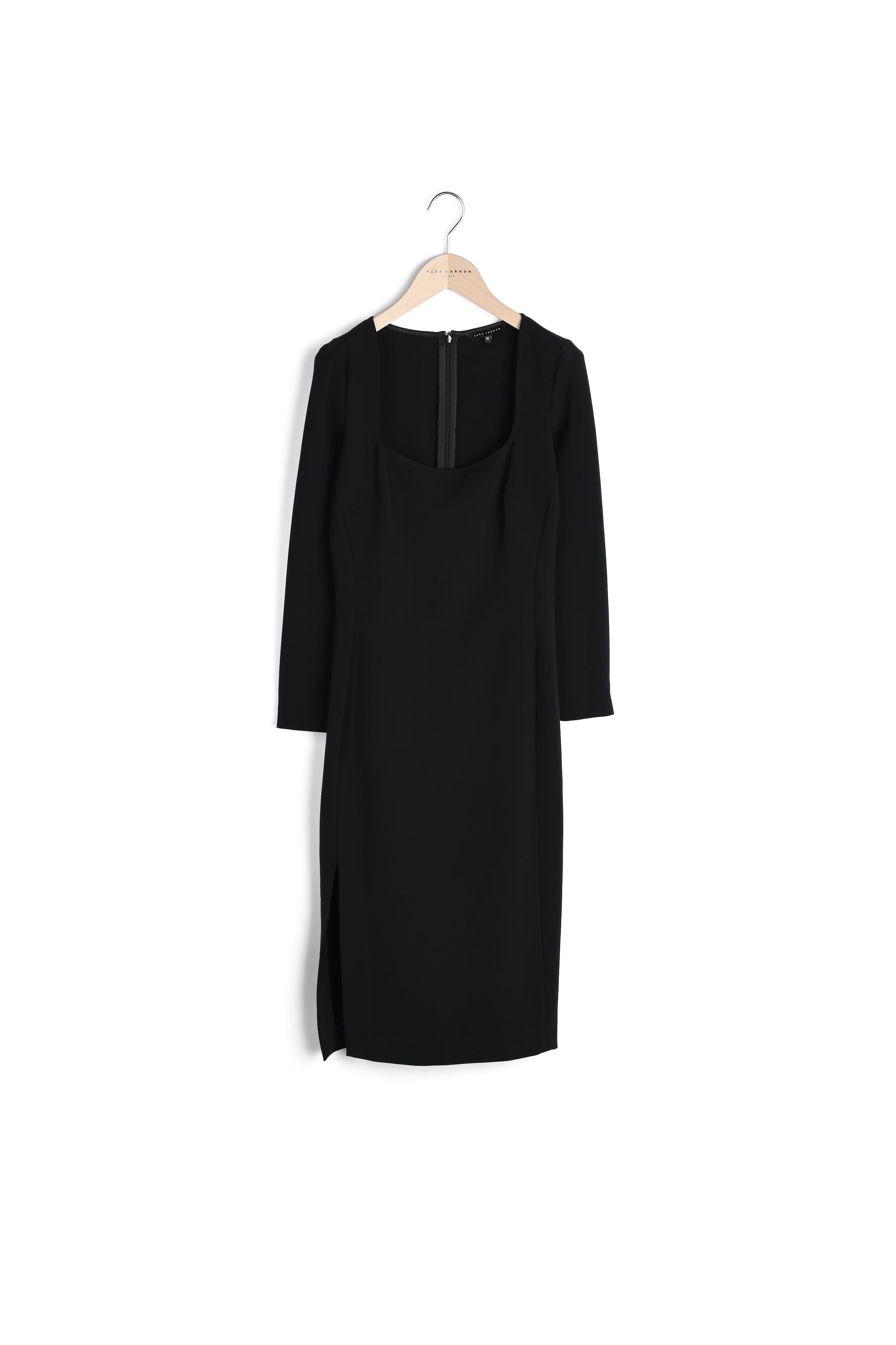 Robe midi Ringo en tailleur stretch noire Faume - seconde main