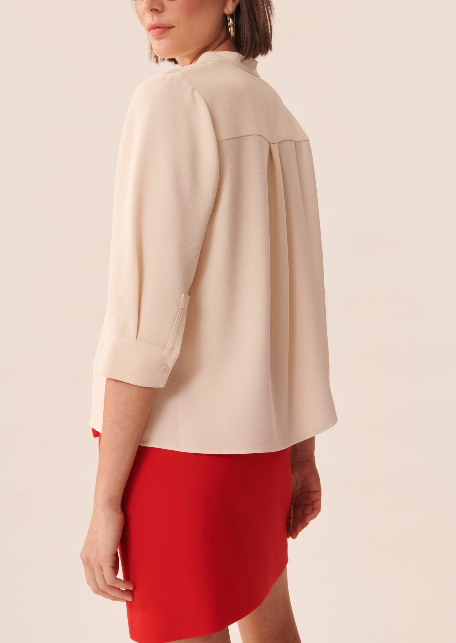 Top Titouan écru en crêpe Faume - seconde main