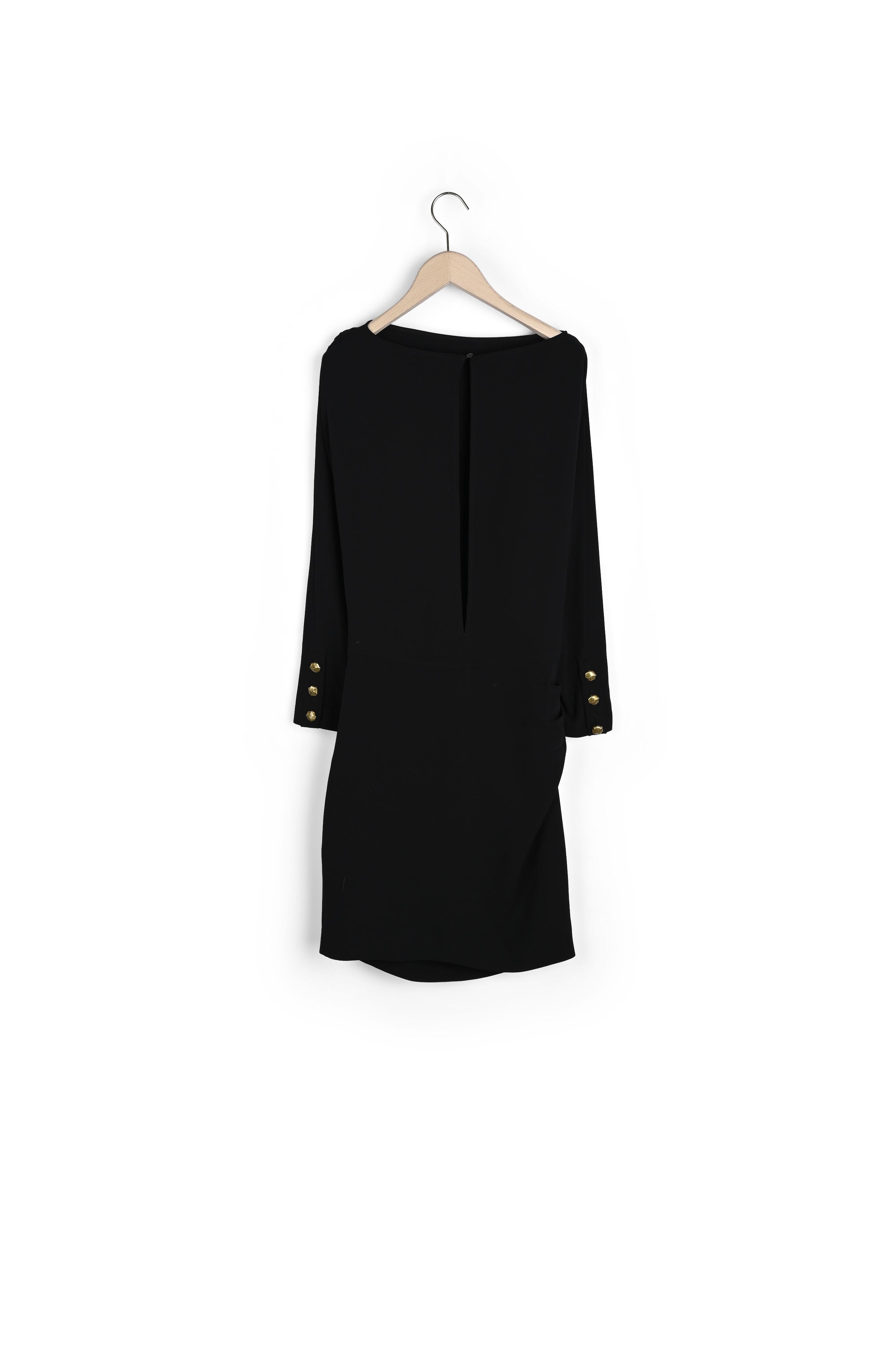 Robe Ryah noire en crêpe Faume - seconde main