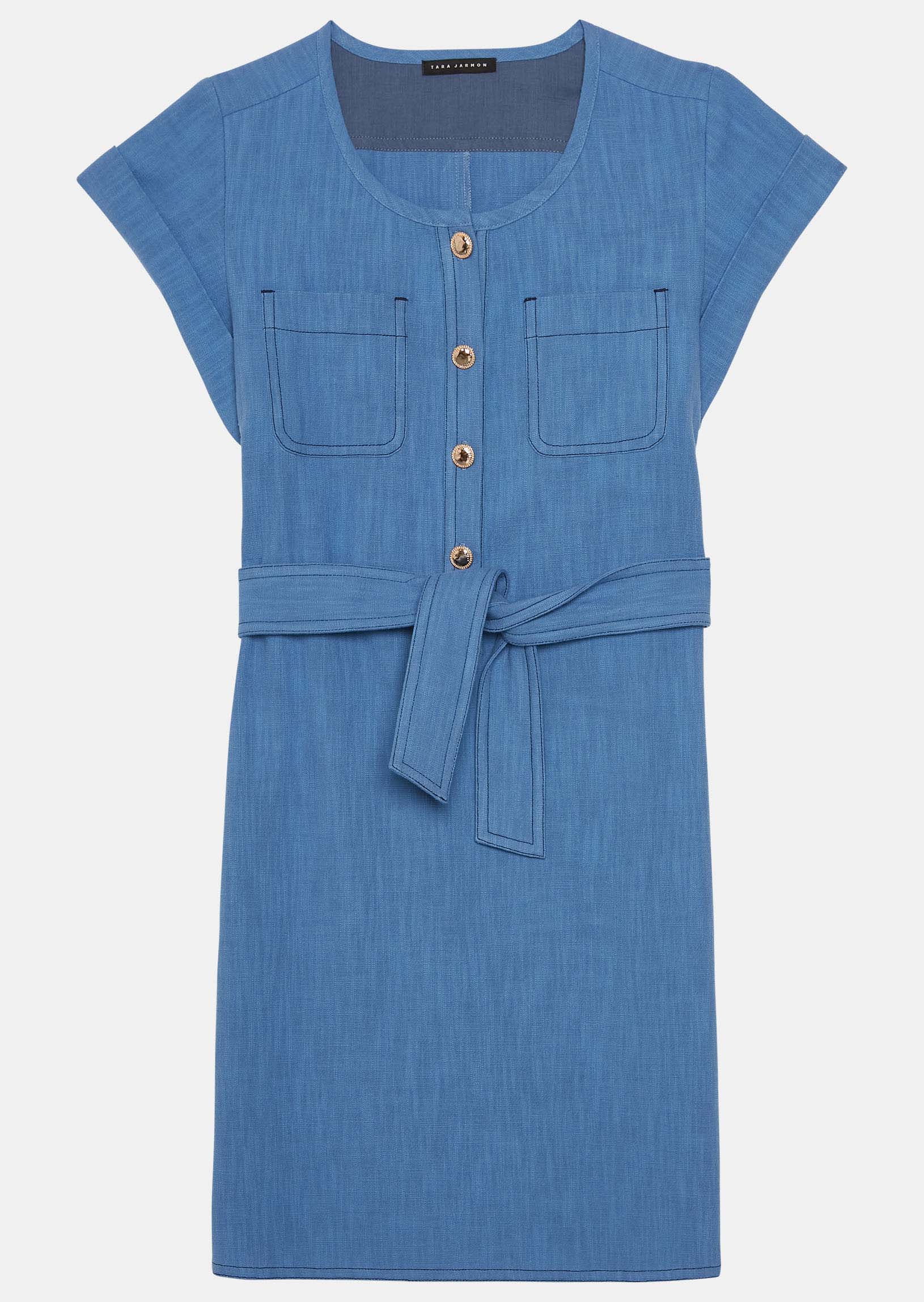 Robe Richelieu bleue en coton Faume - seconde main