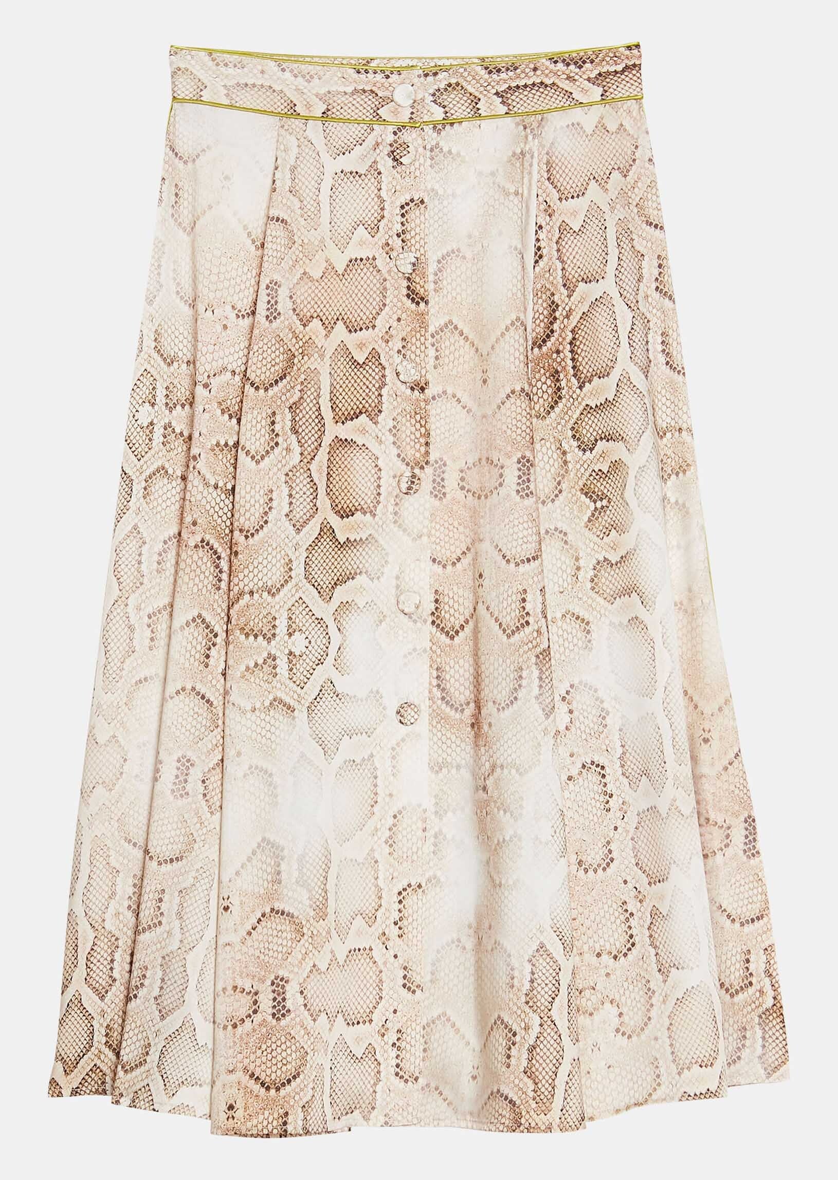 Jupe Jessa écrue imprimé python Faume - seconde main