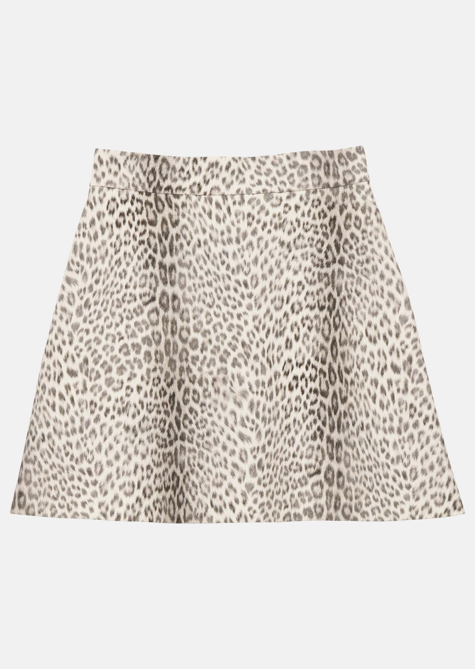 Jupe Jolly écrue imprimé léopard en coton Faume - seconde main