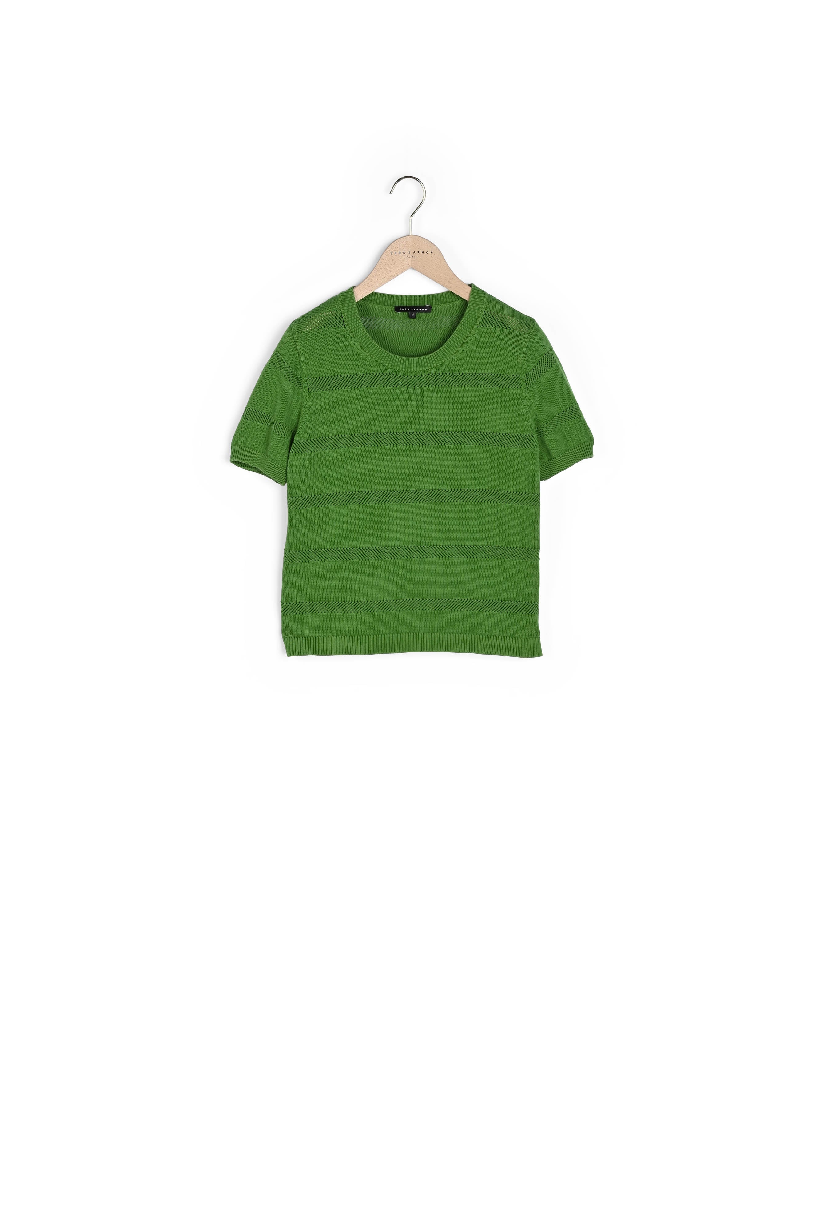 Pull vert ajouré en coton Faume - seconde main