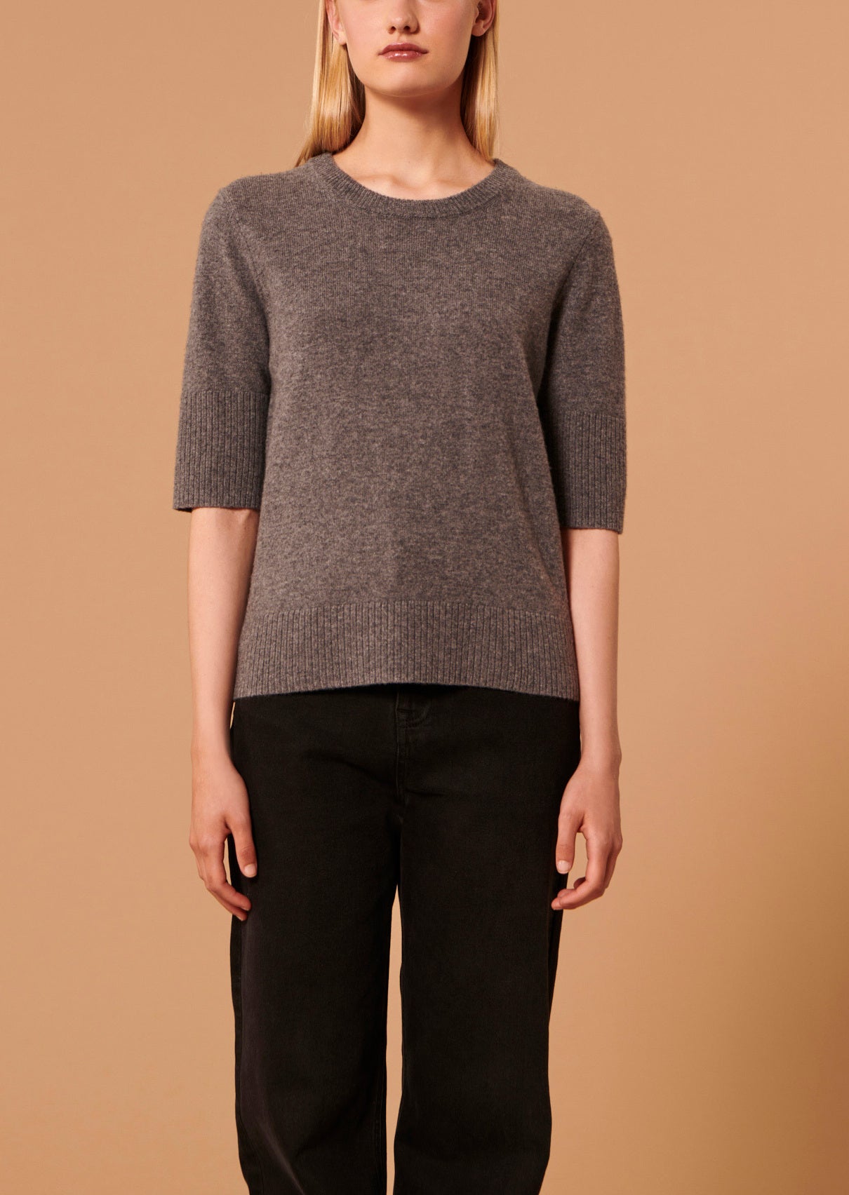 Pull Paoline gris en laine Faume - seconde main