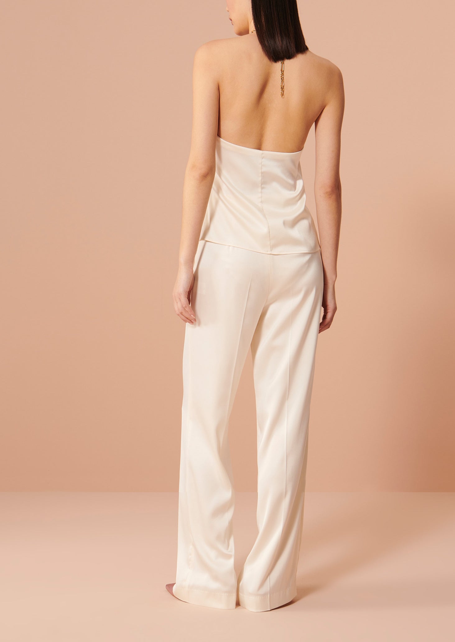 Top Twenties écru en satin Faume - seconde main