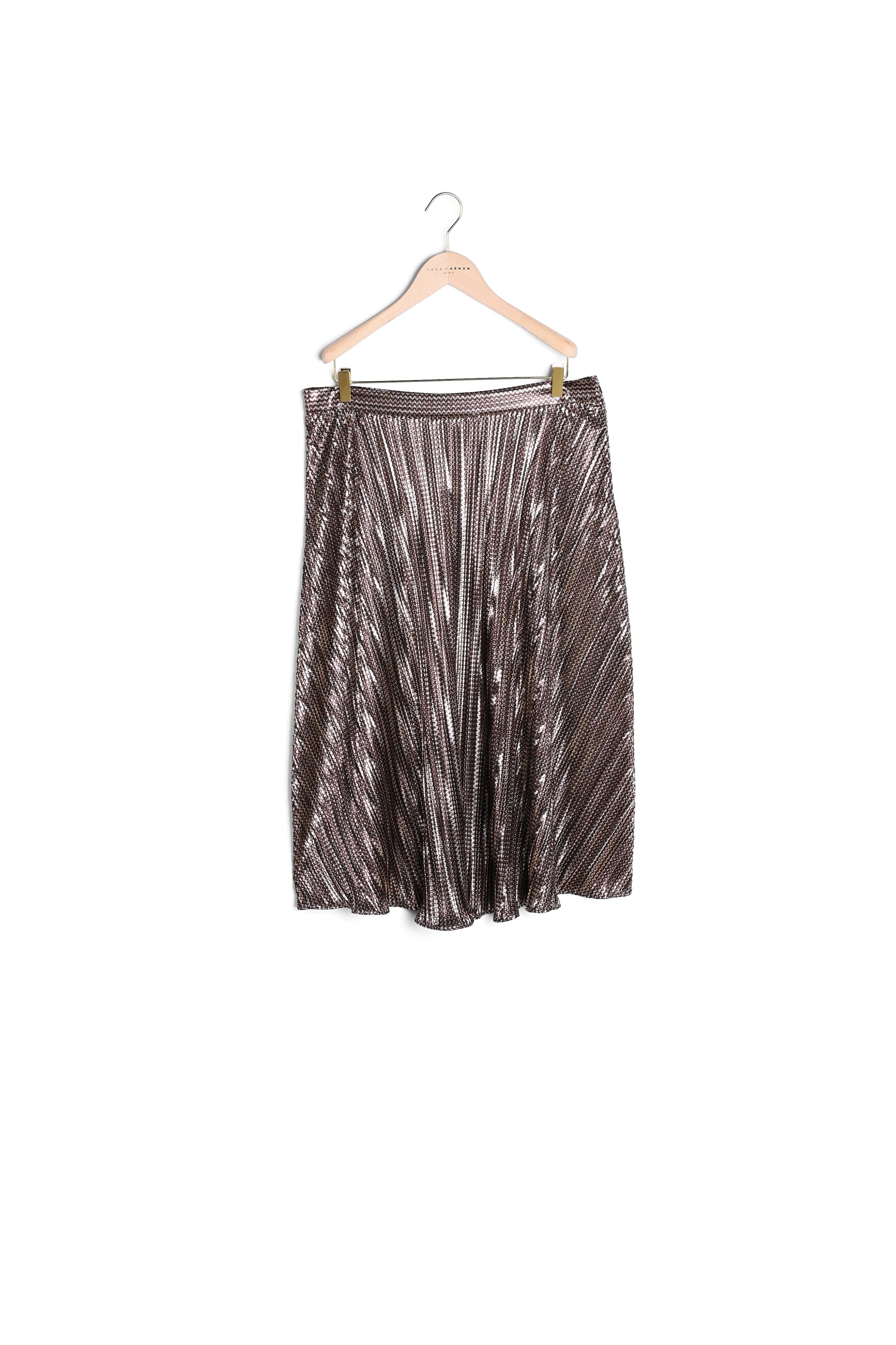 Jupe Josseline noire en lurex plissé Faume - seconde main