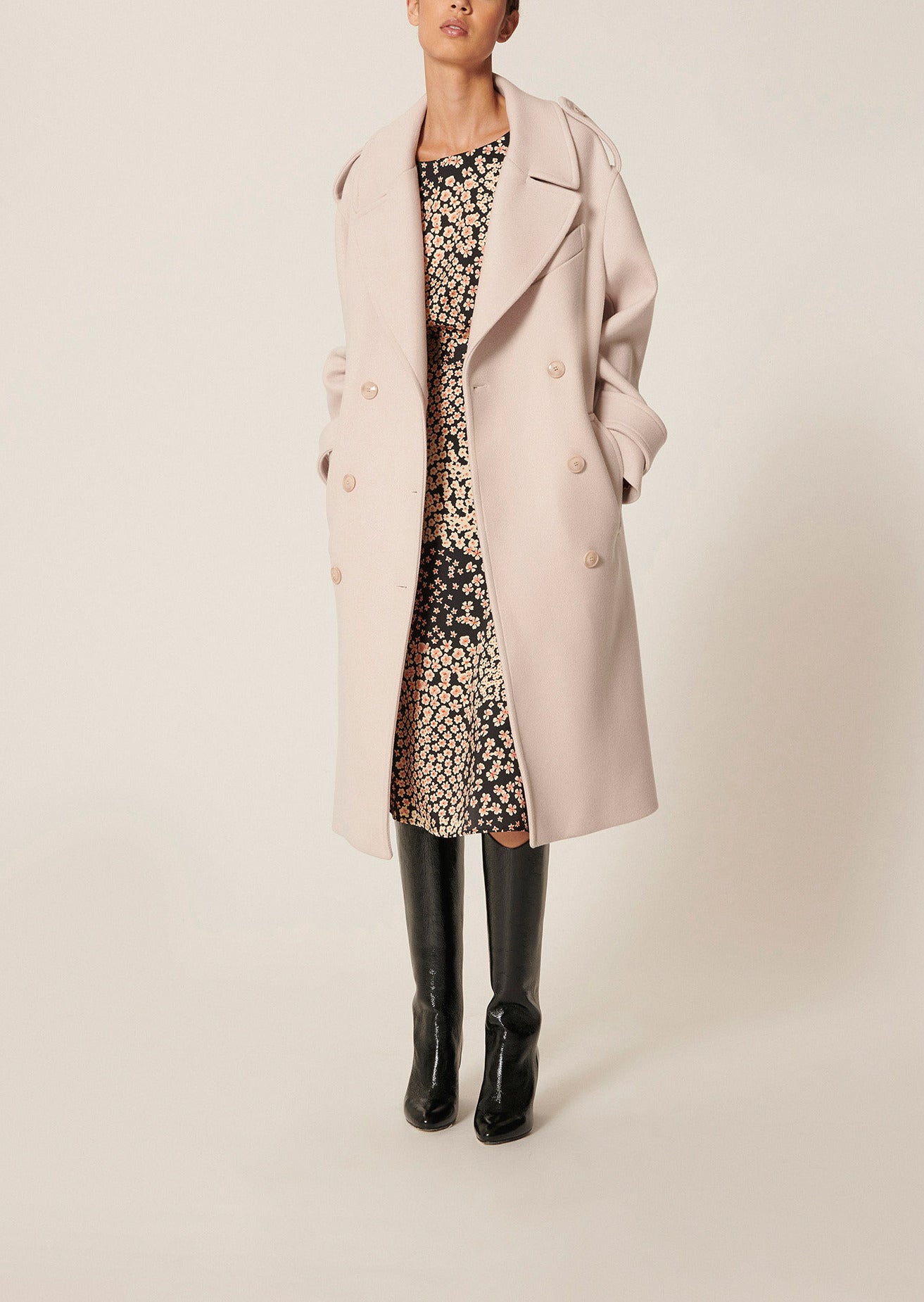 Manteau Maxime écru en laine Faume - seconde main