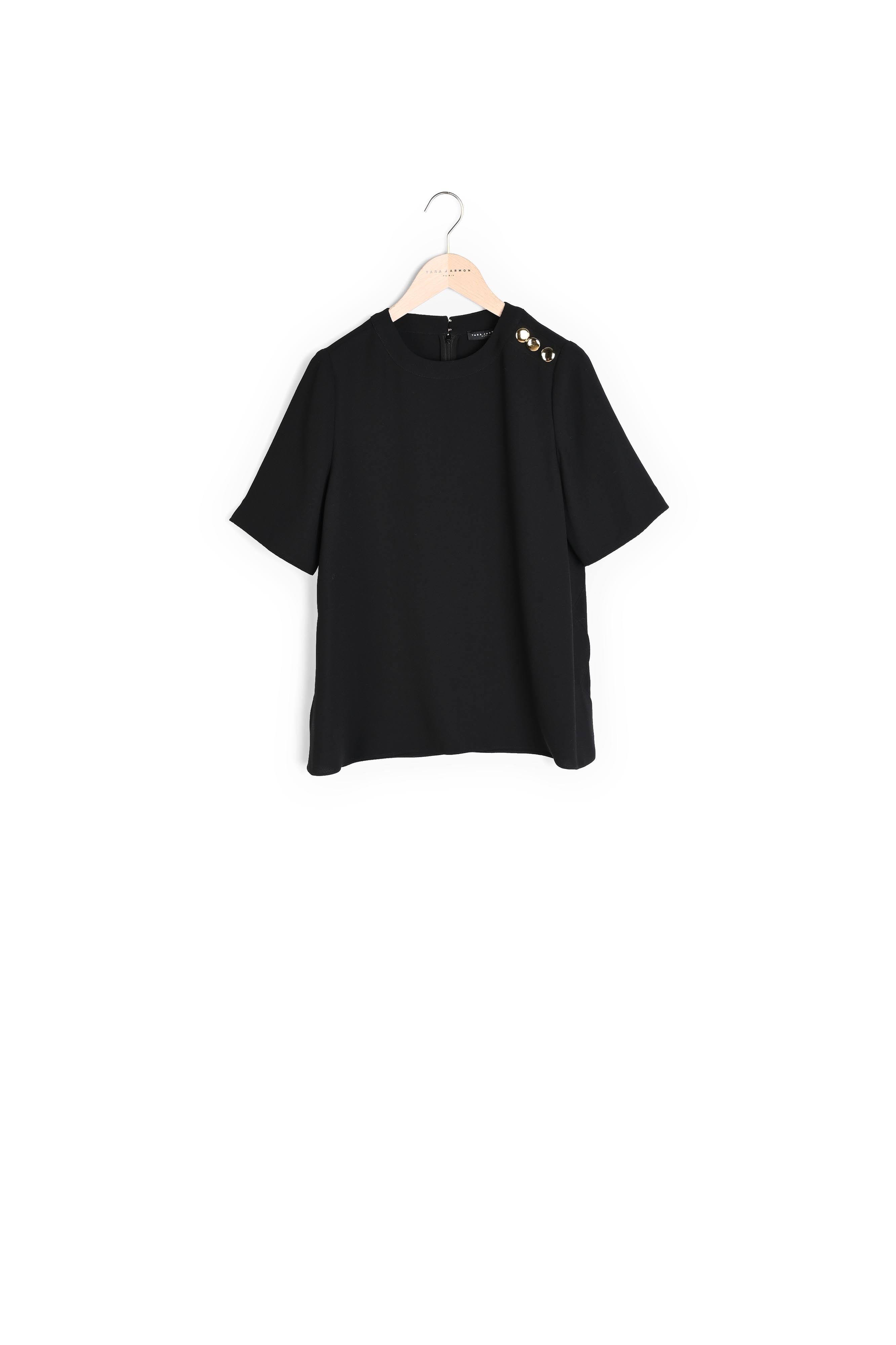 Top Tasha noir en crêpe Faume - seconde main