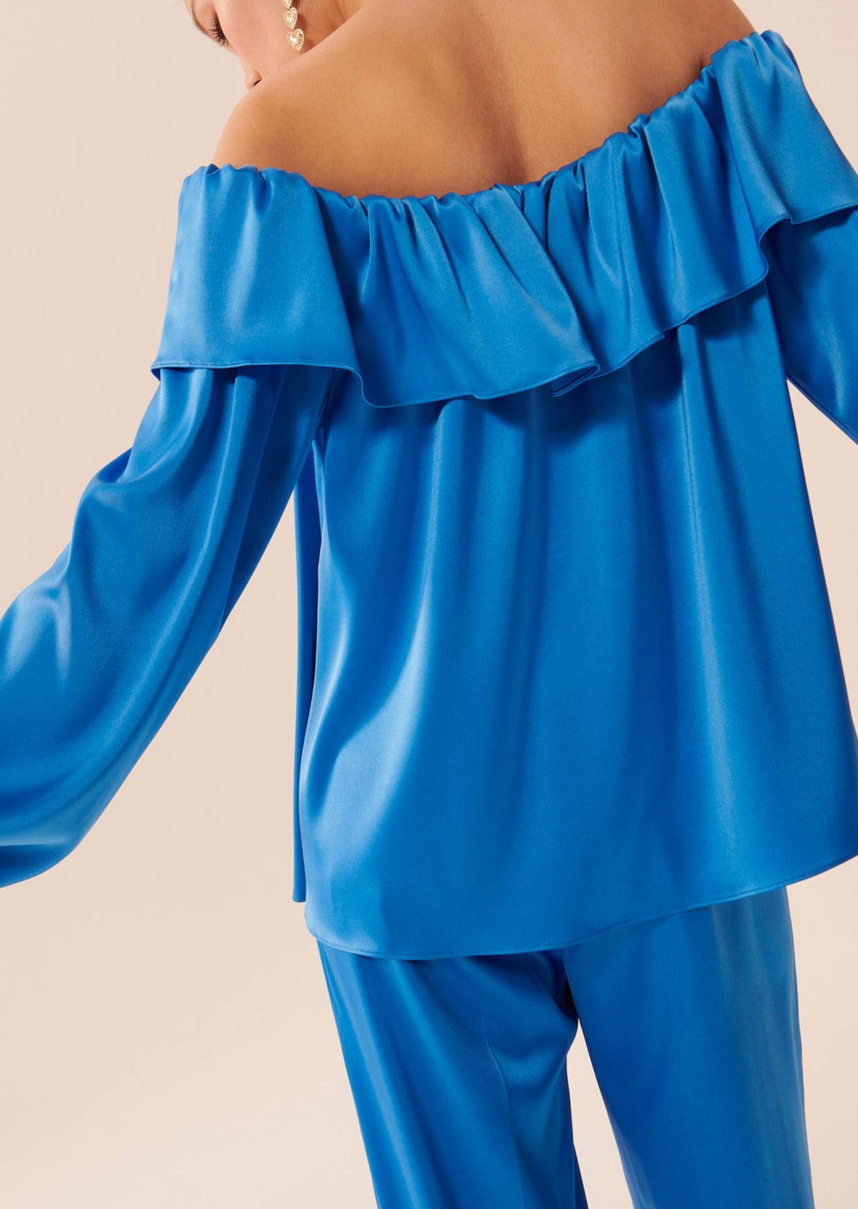 Top Tristan bleue en satin Faume - seconde main