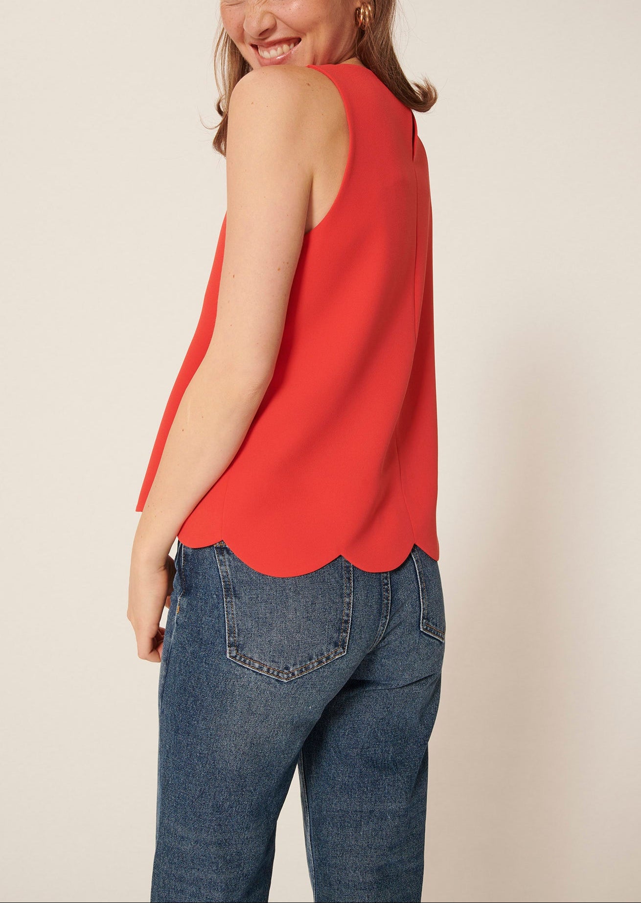 Top Tabo rouge en crêpe Faume - seconde main