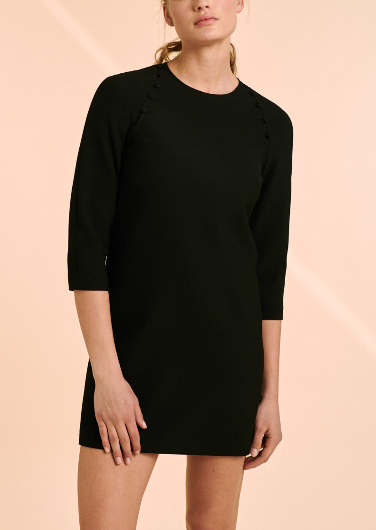 Robe Renata noire en toile double Faume - seconde main