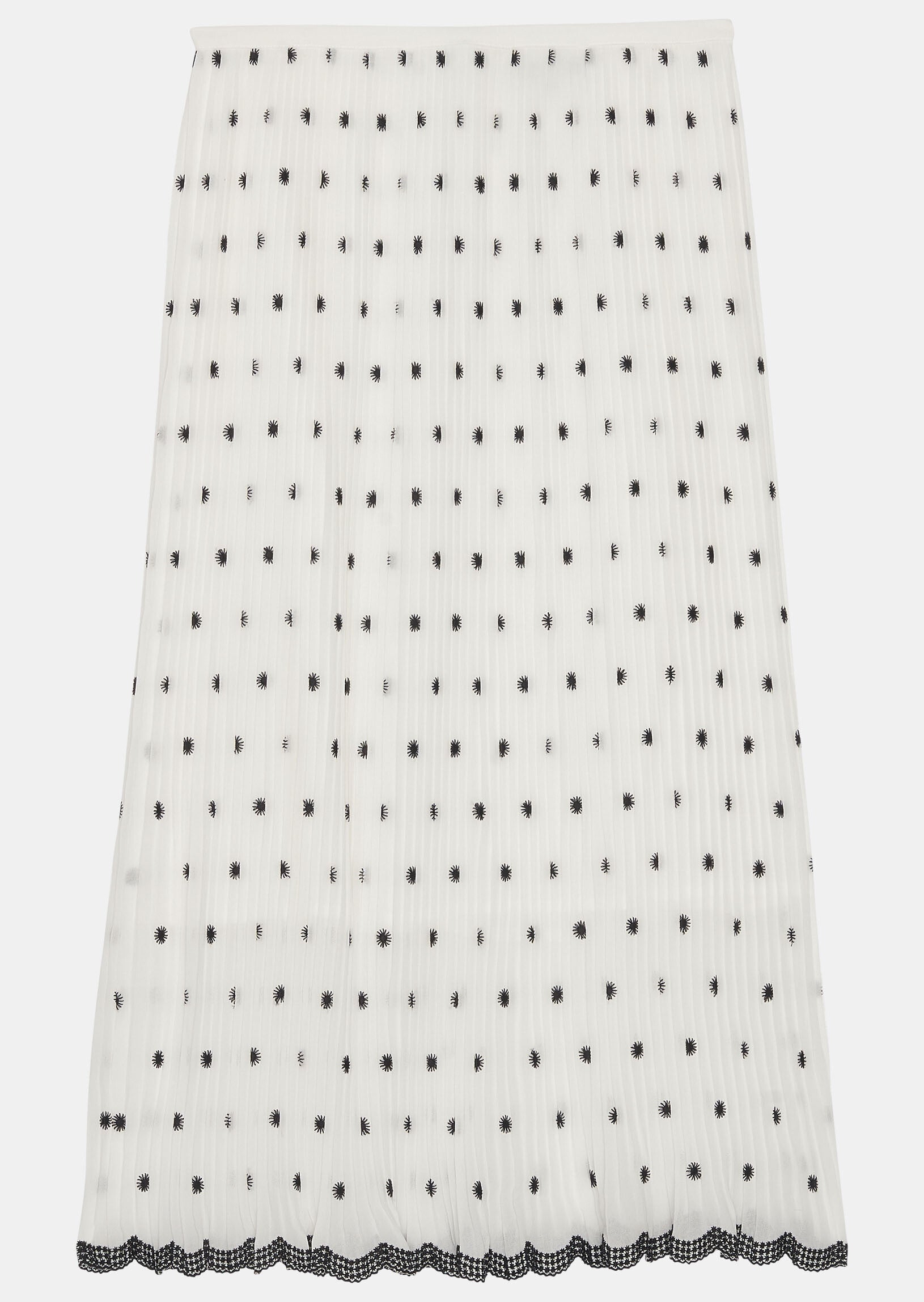 Jupe blanche brodée fleurs Faume - seconde main