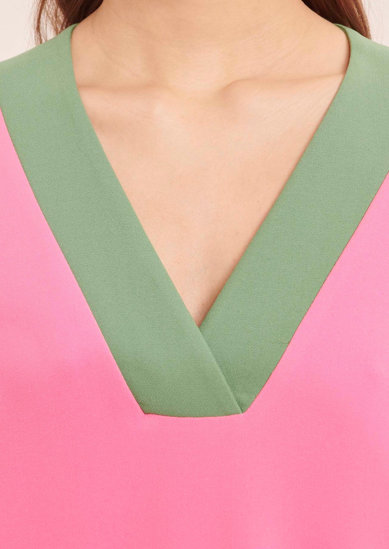 Robe Reowa rose en toile double Faume - seconde main