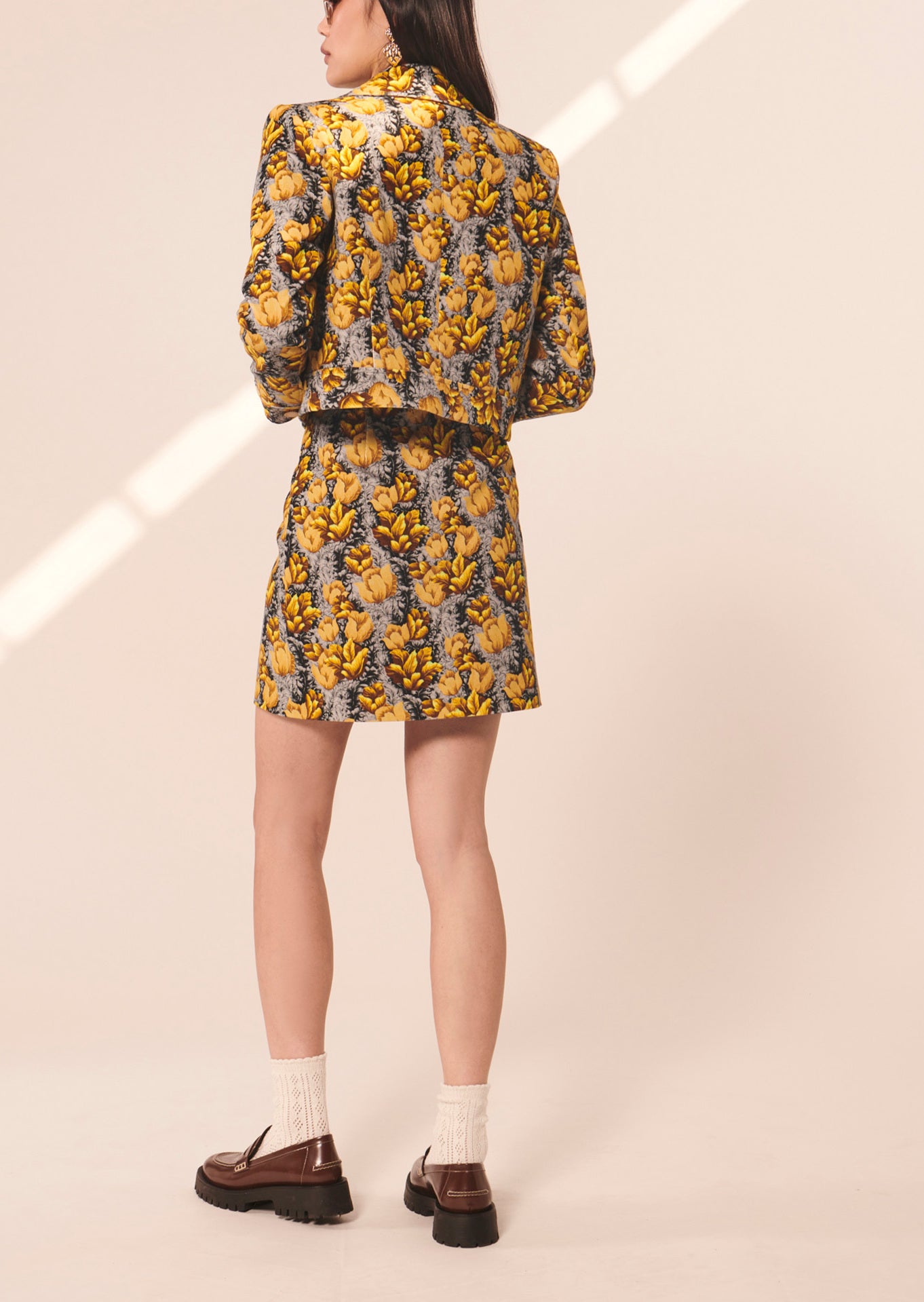 Veste Vascano grise imprimé à fleurs Faume - seconde main