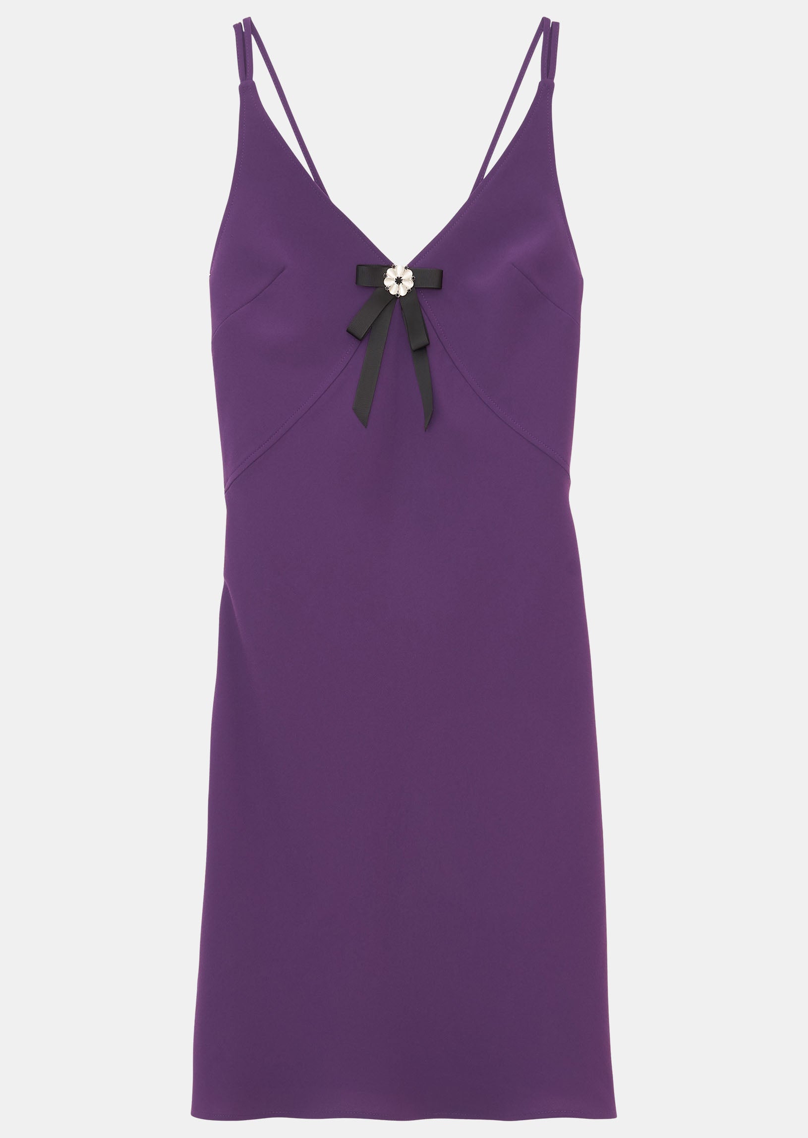 Robe Rafa violette en crêpe Faume - seconde main