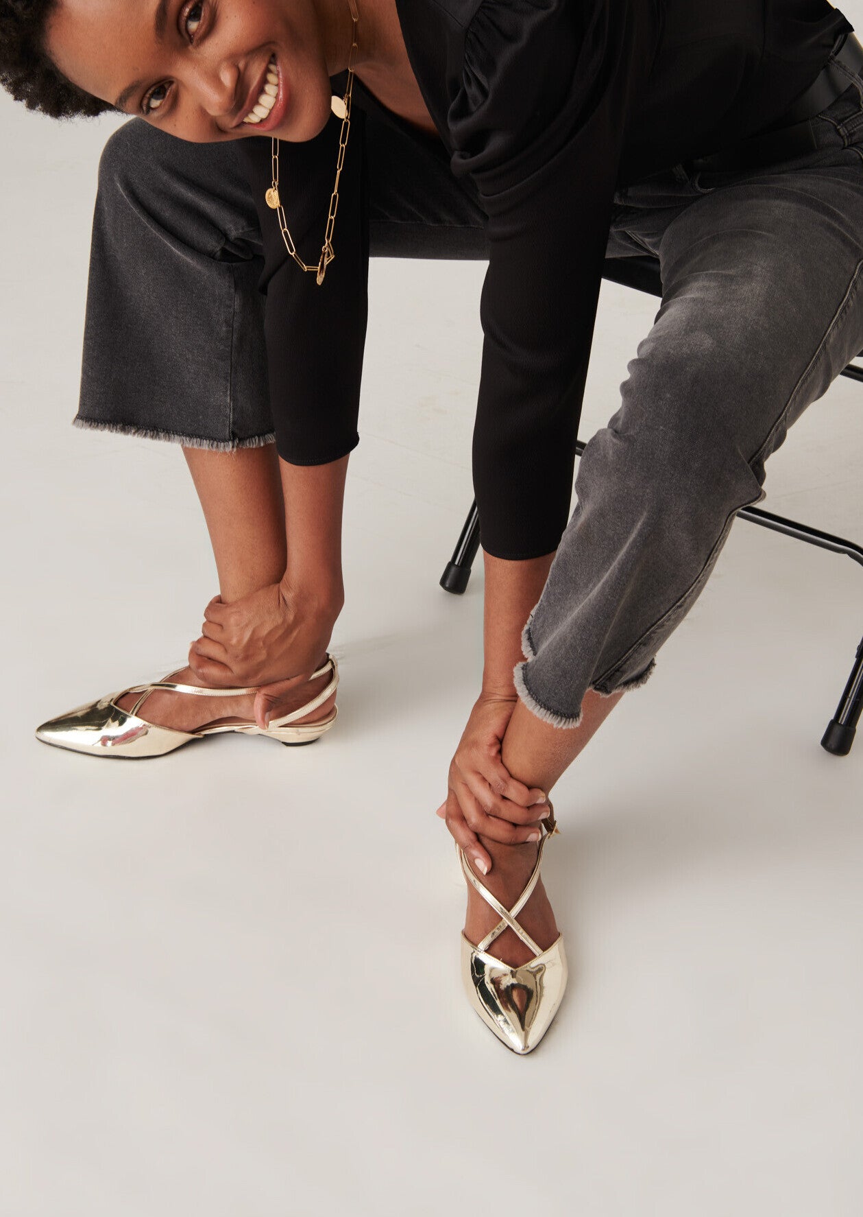 Jean droit Philip gris fumé Faume - seconde main