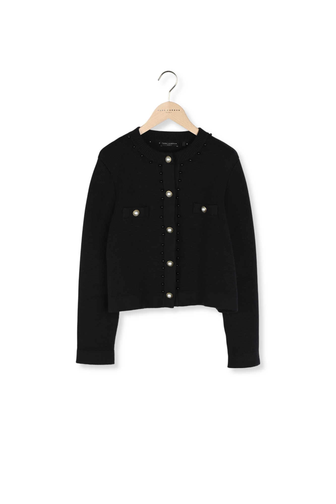 Gilet noir en maille Guetty Faume - seconde main