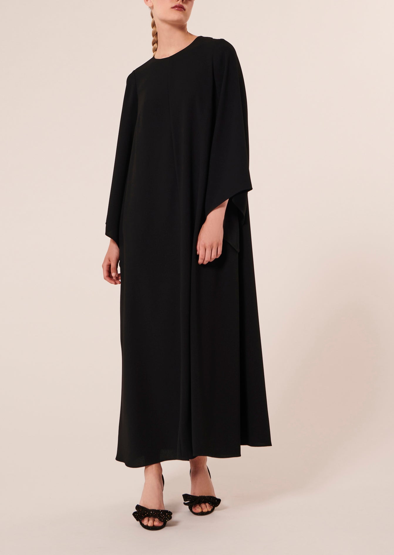 Robe Roxa noire en crêpe Faume - seconde main