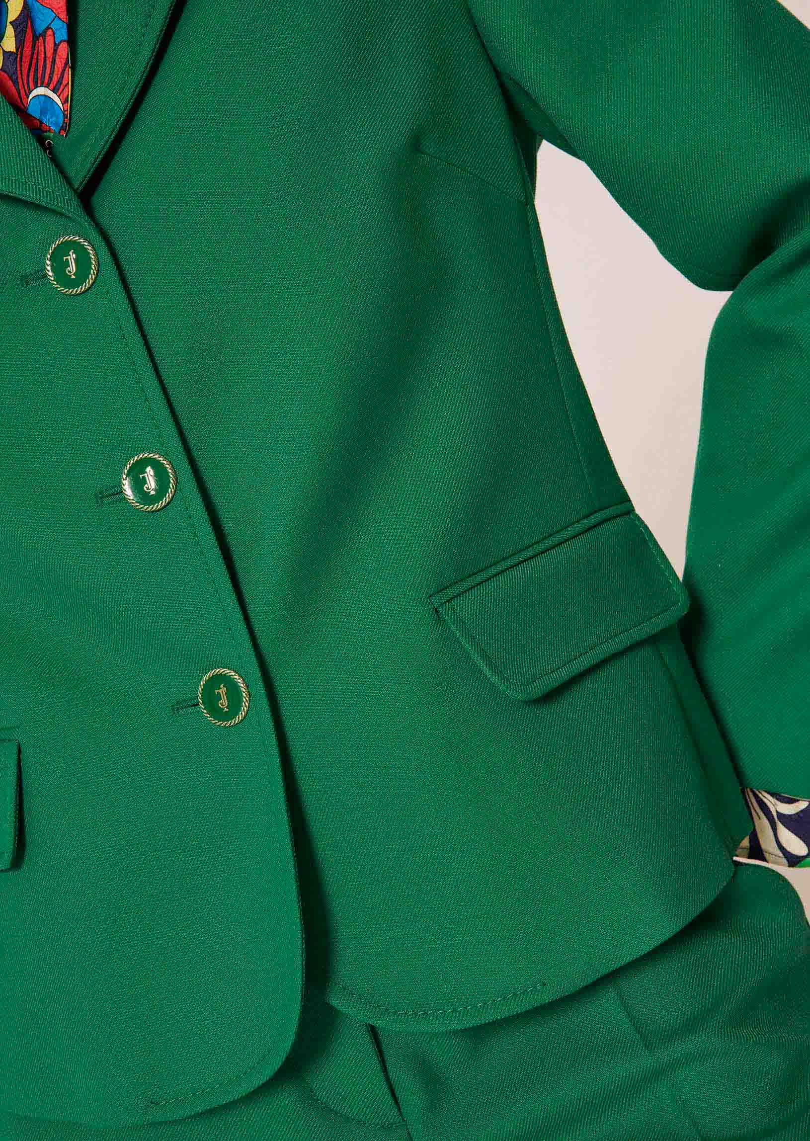 Veste Venitien verte en toile tailleur Faume - seconde main