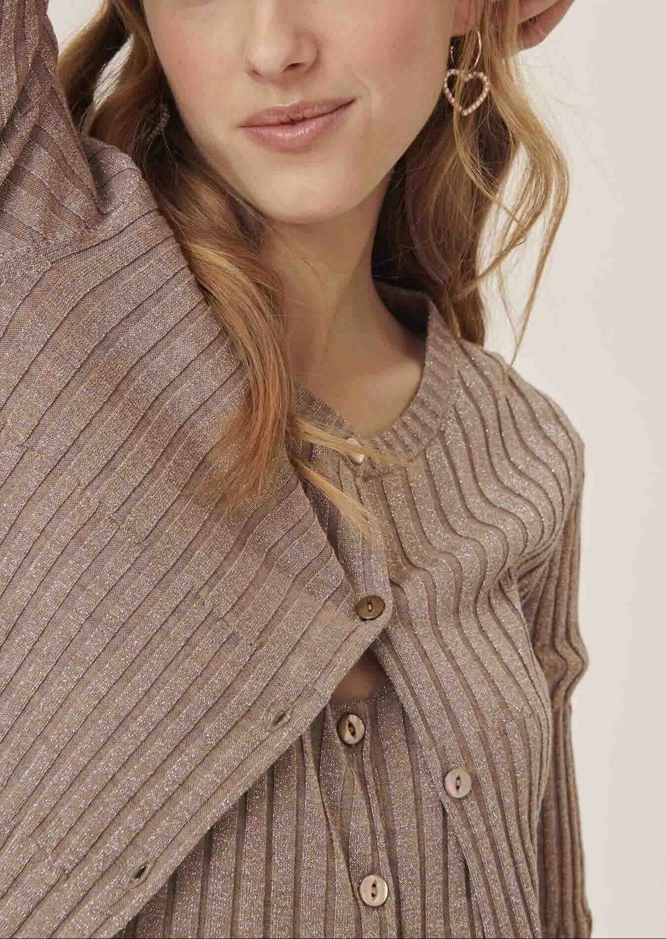 Gilet Gentleman beige en merinos extrafin Faume - seconde main