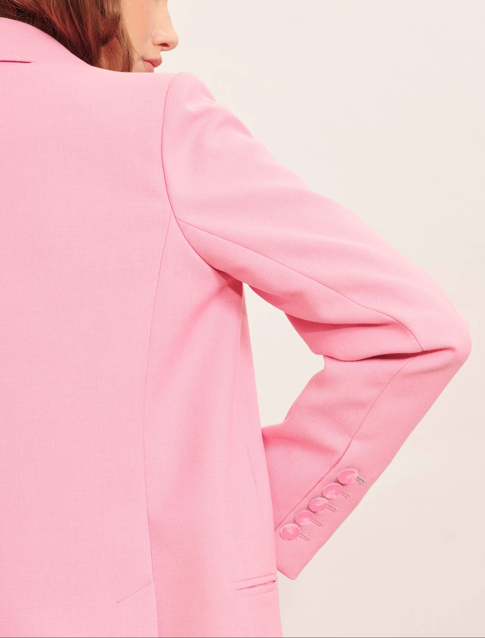 Veste Valiera rose en toile tailleur Faume - seconde main