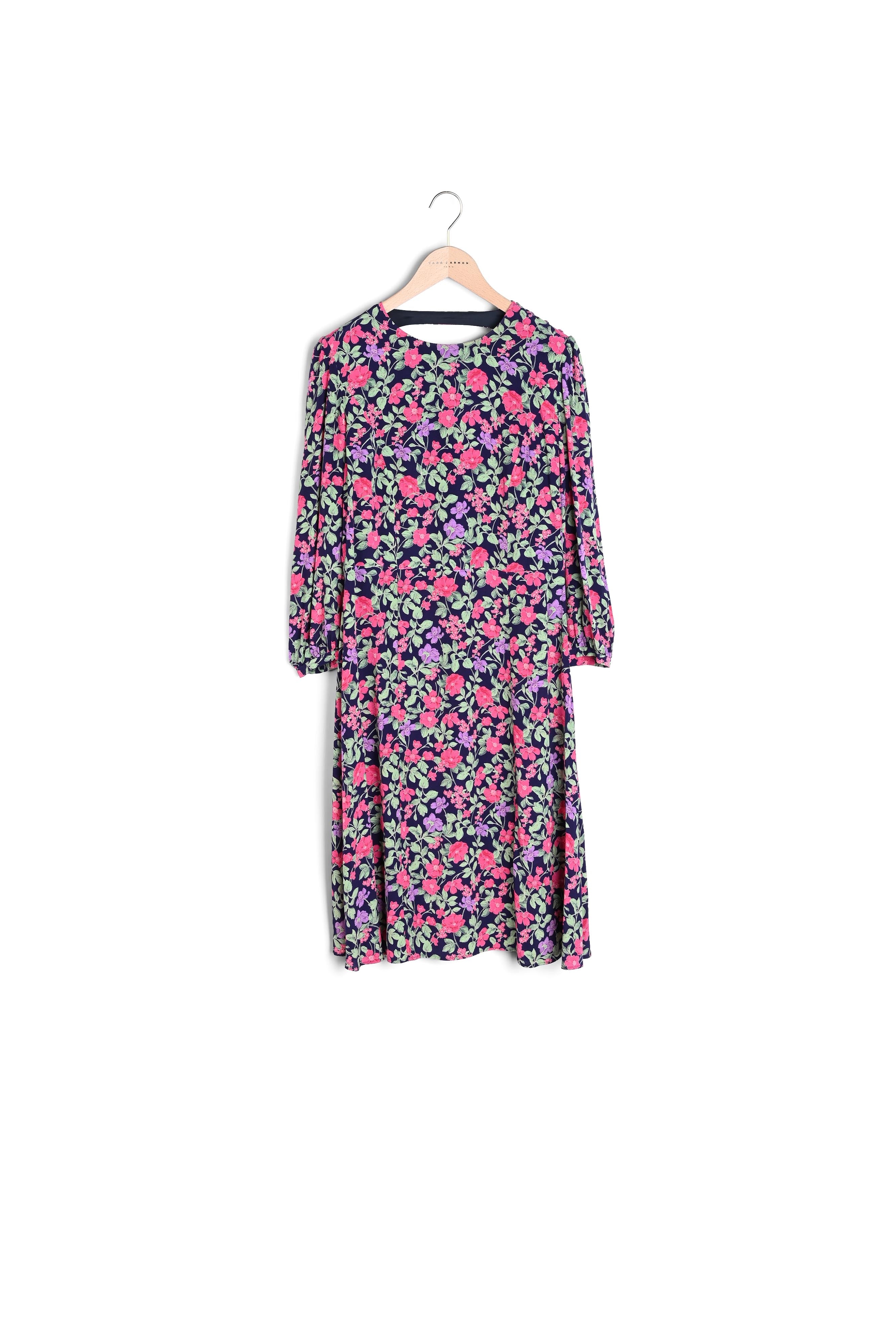 Robe Roizka dos nu imprimé grandes fleurs Faume - seconde main