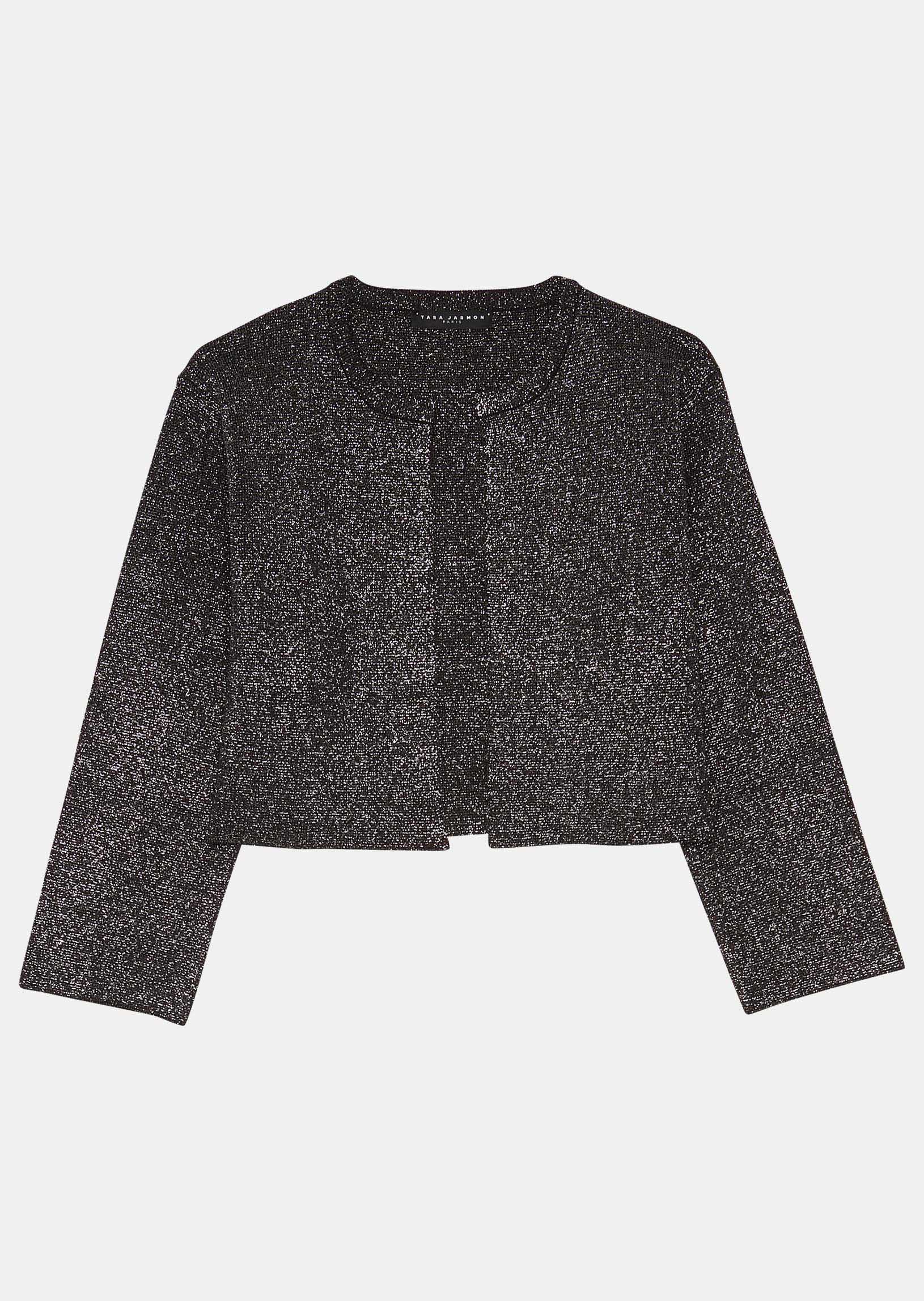 Gilet Groom noir en maille compacte lurex Faume - seconde main