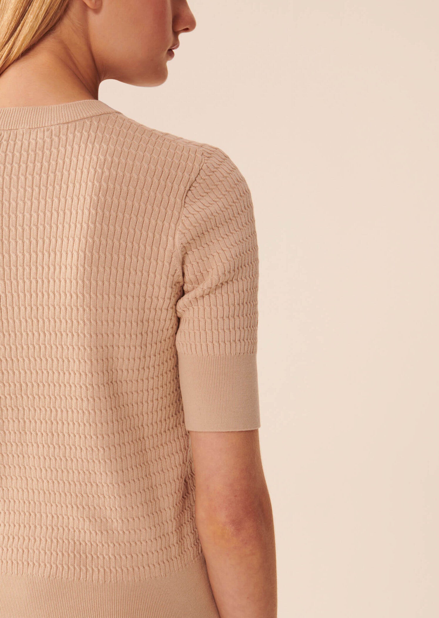 Gilet Gabrielle beige en coton extrafin Faume - seconde main