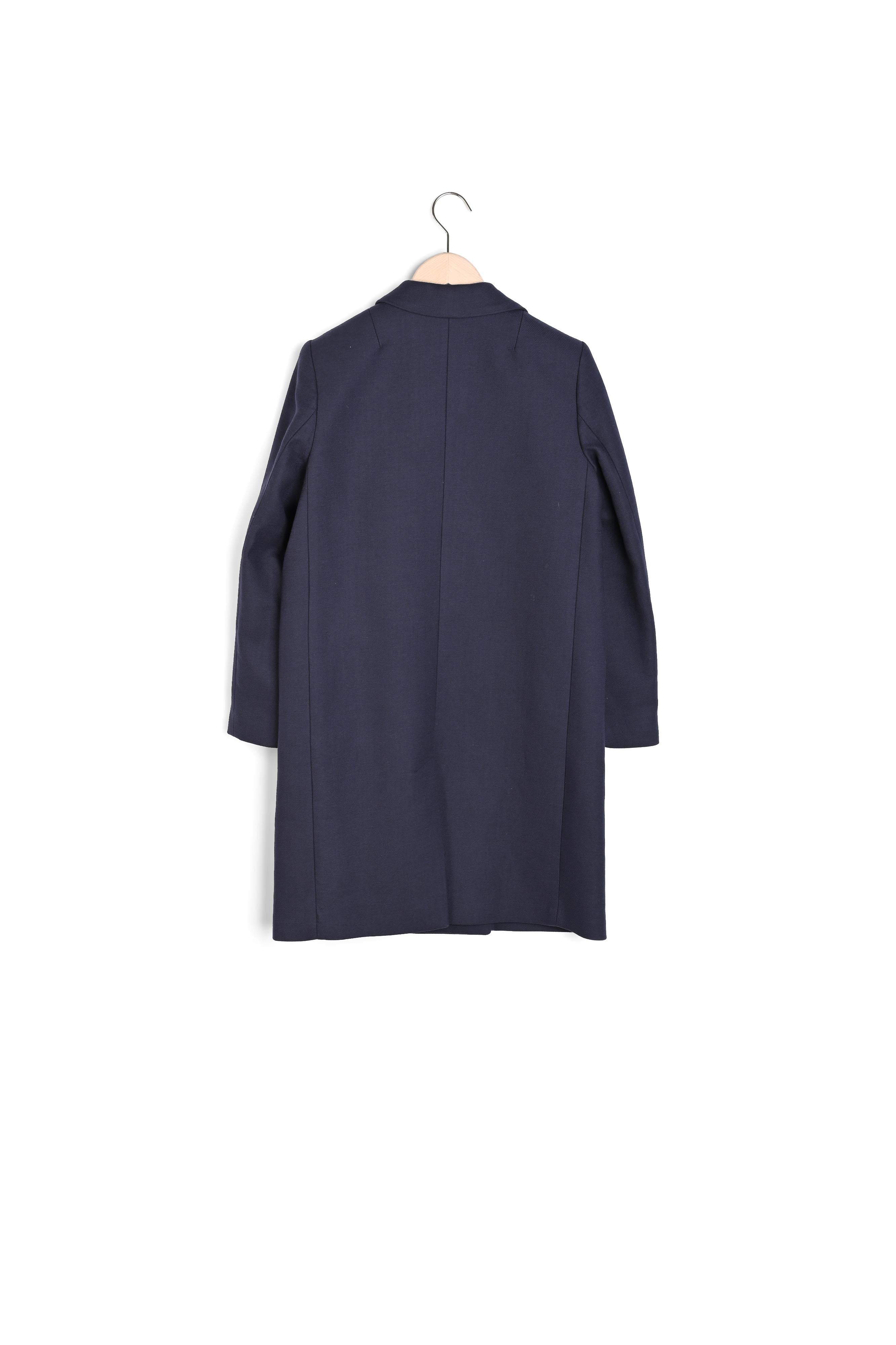 Manteau mi-long bleu nuit Faume - seconde main