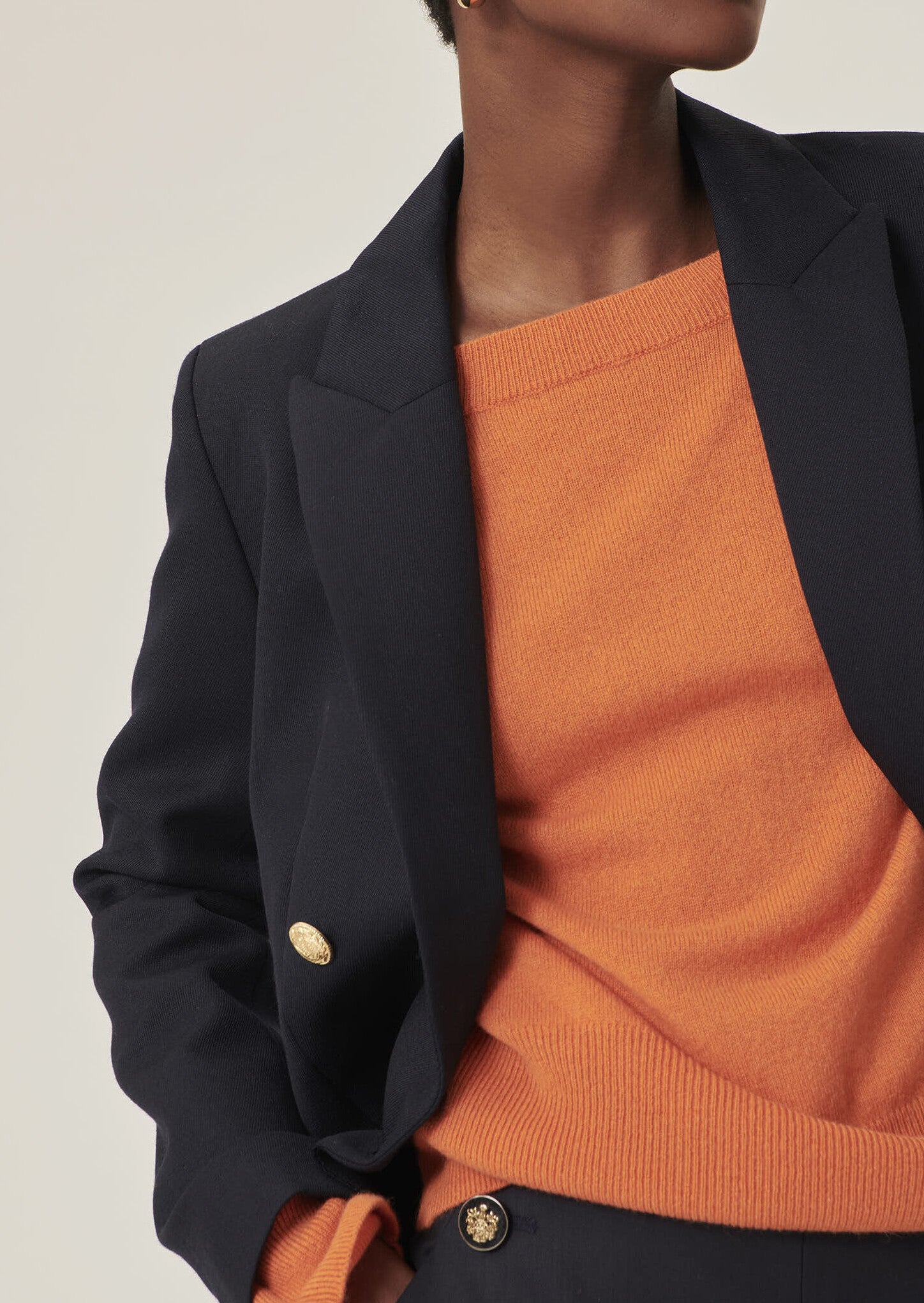 Pull Pappardelle orange en cachemire Faume - seconde main