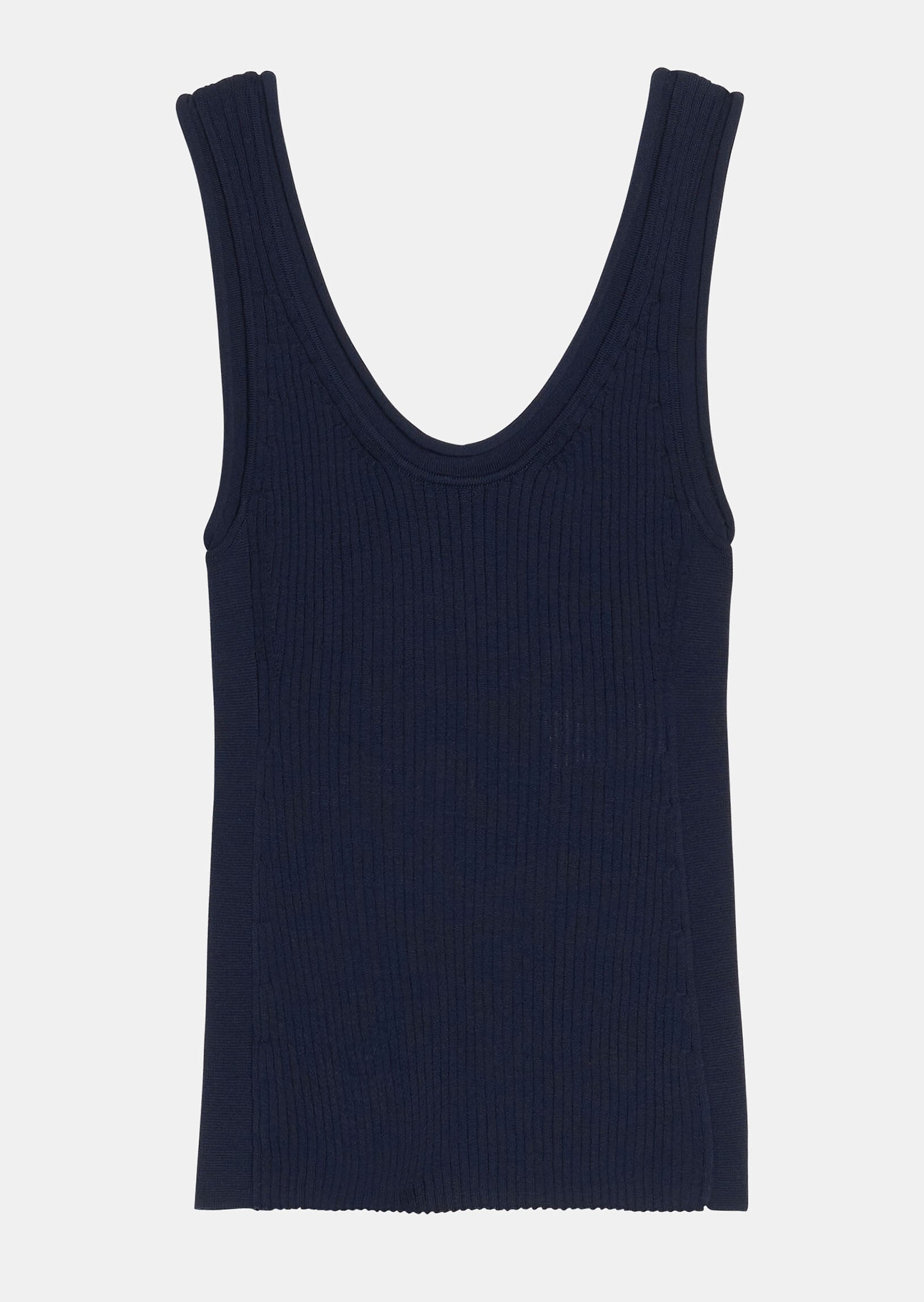 Pull Pio bleu nuit en coton de soie Faume - seconde main