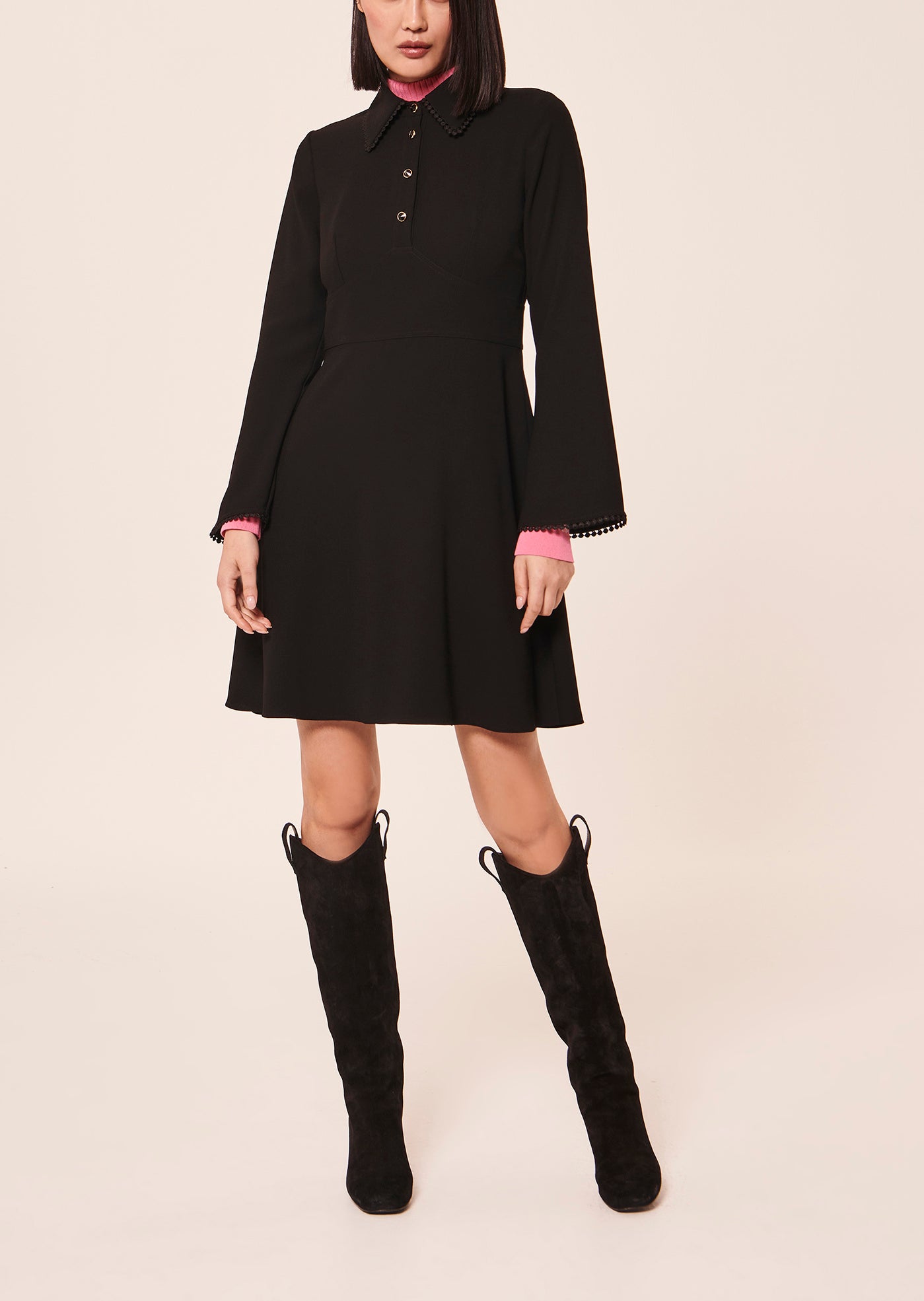 Robe Rielle noire en crêpe Faume - seconde main