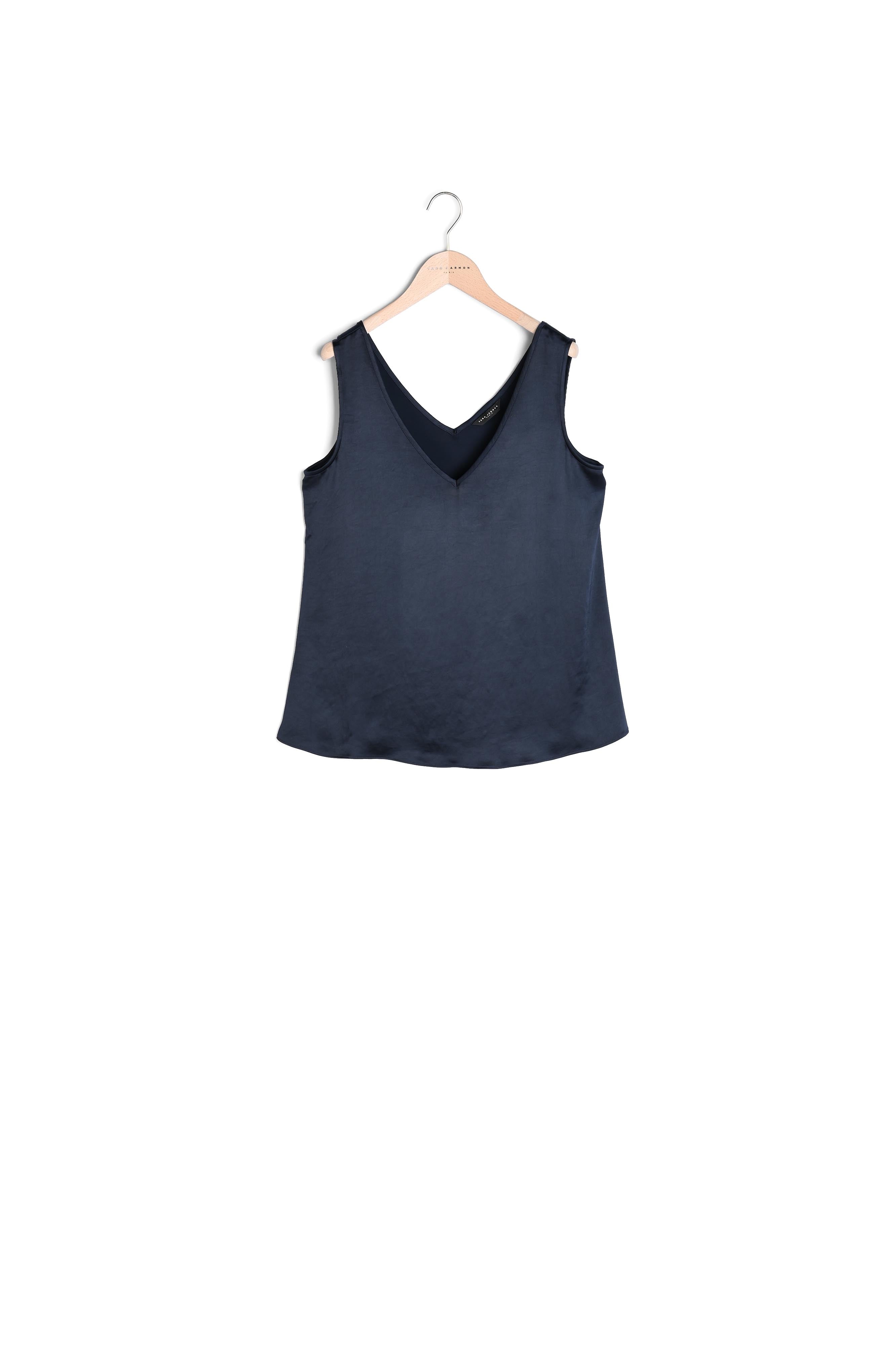 Débardeur Telia bleu nuit en satin Faume - seconde main