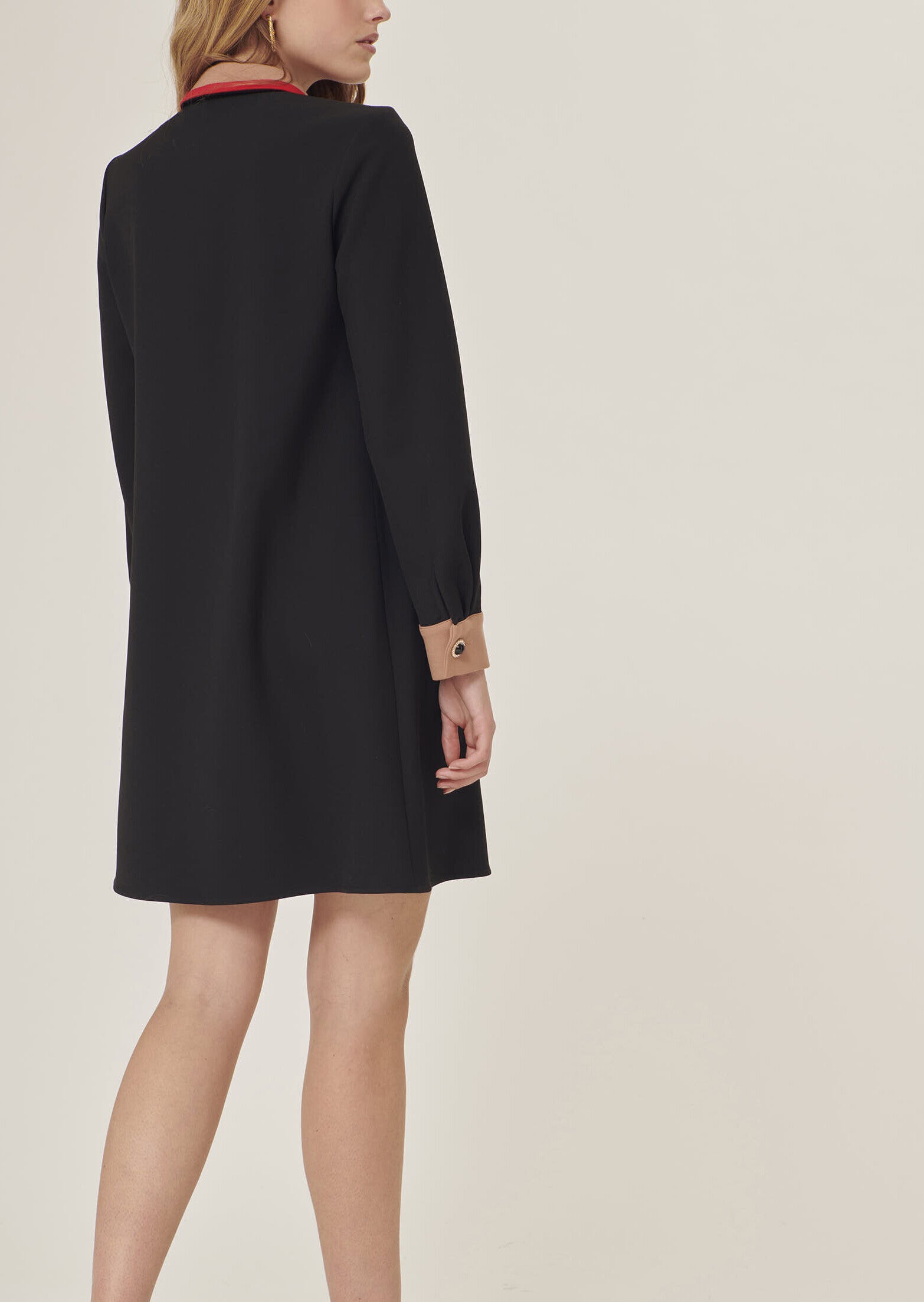 Robe Ramata noire en toile double Faume - seconde main