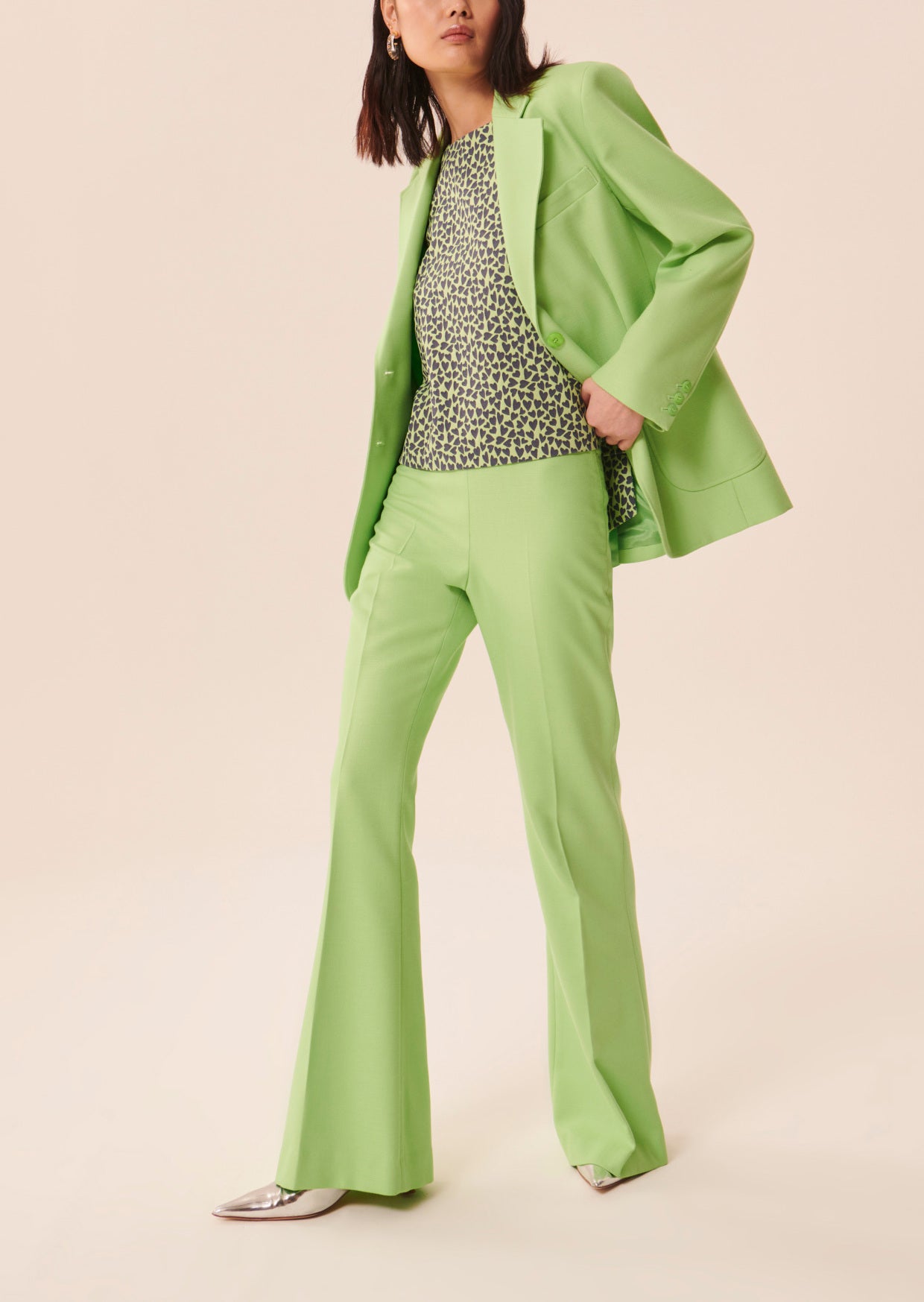 Top Tatou vert en jacquard Faume - seconde main